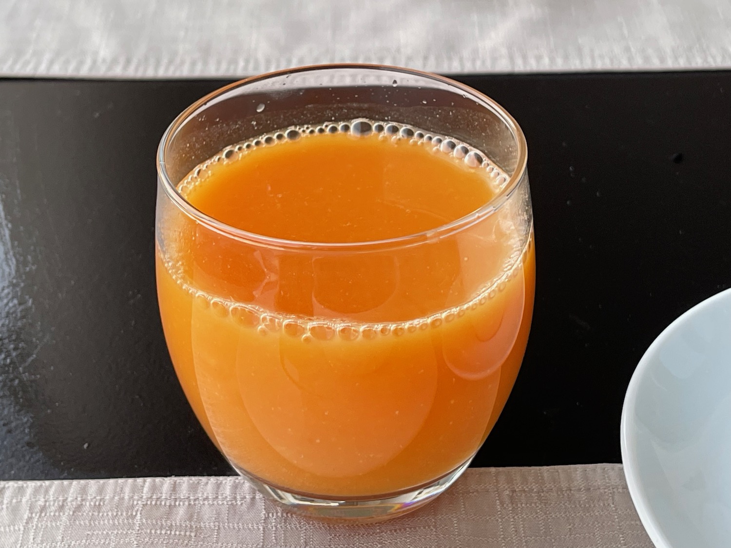 a glass of orange juice