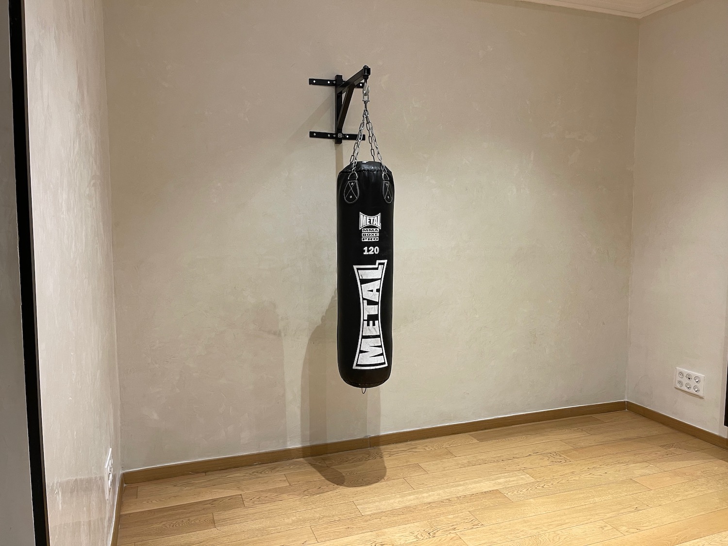 a punching bag on a wall