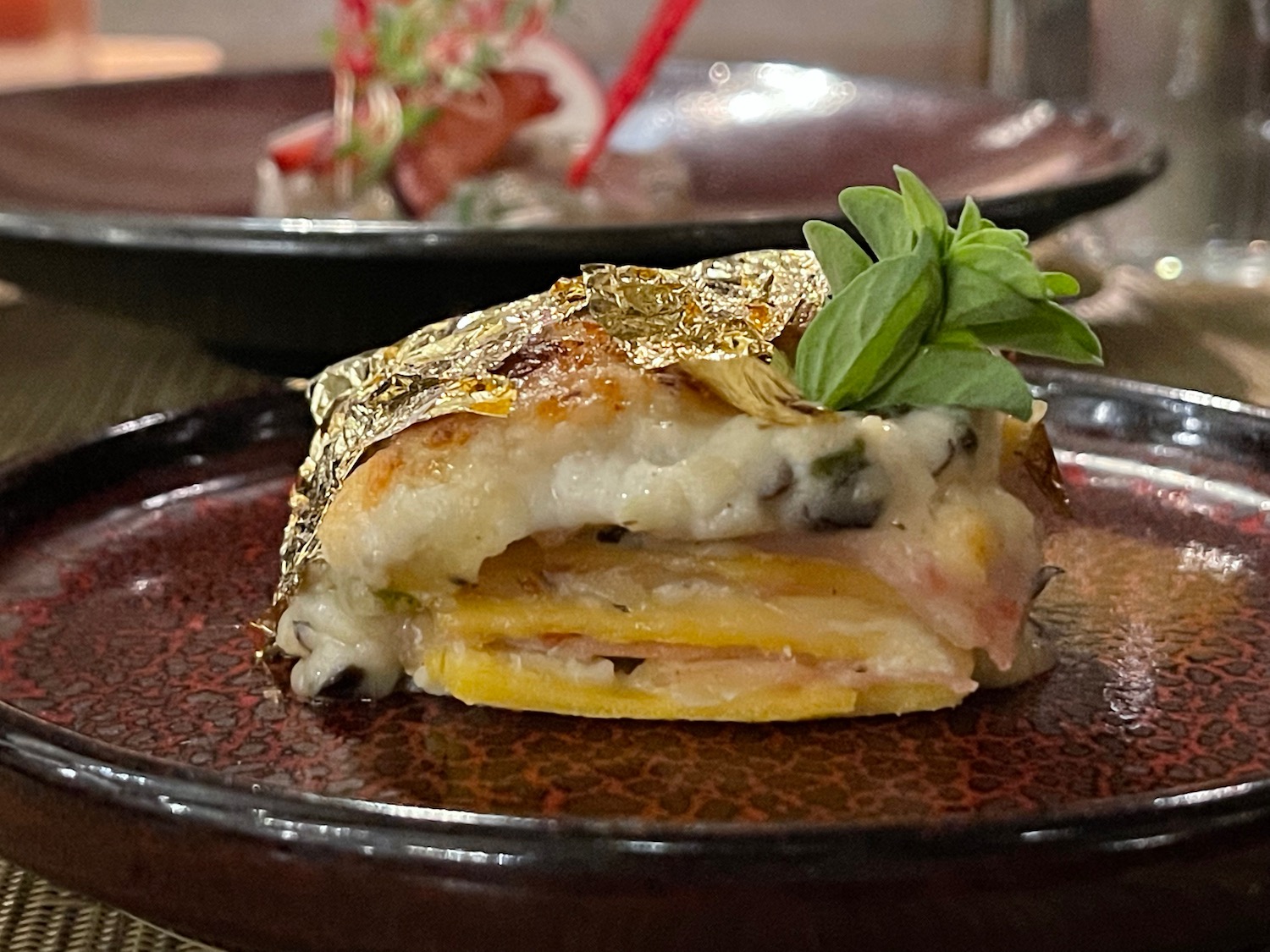 a plate of food on a table