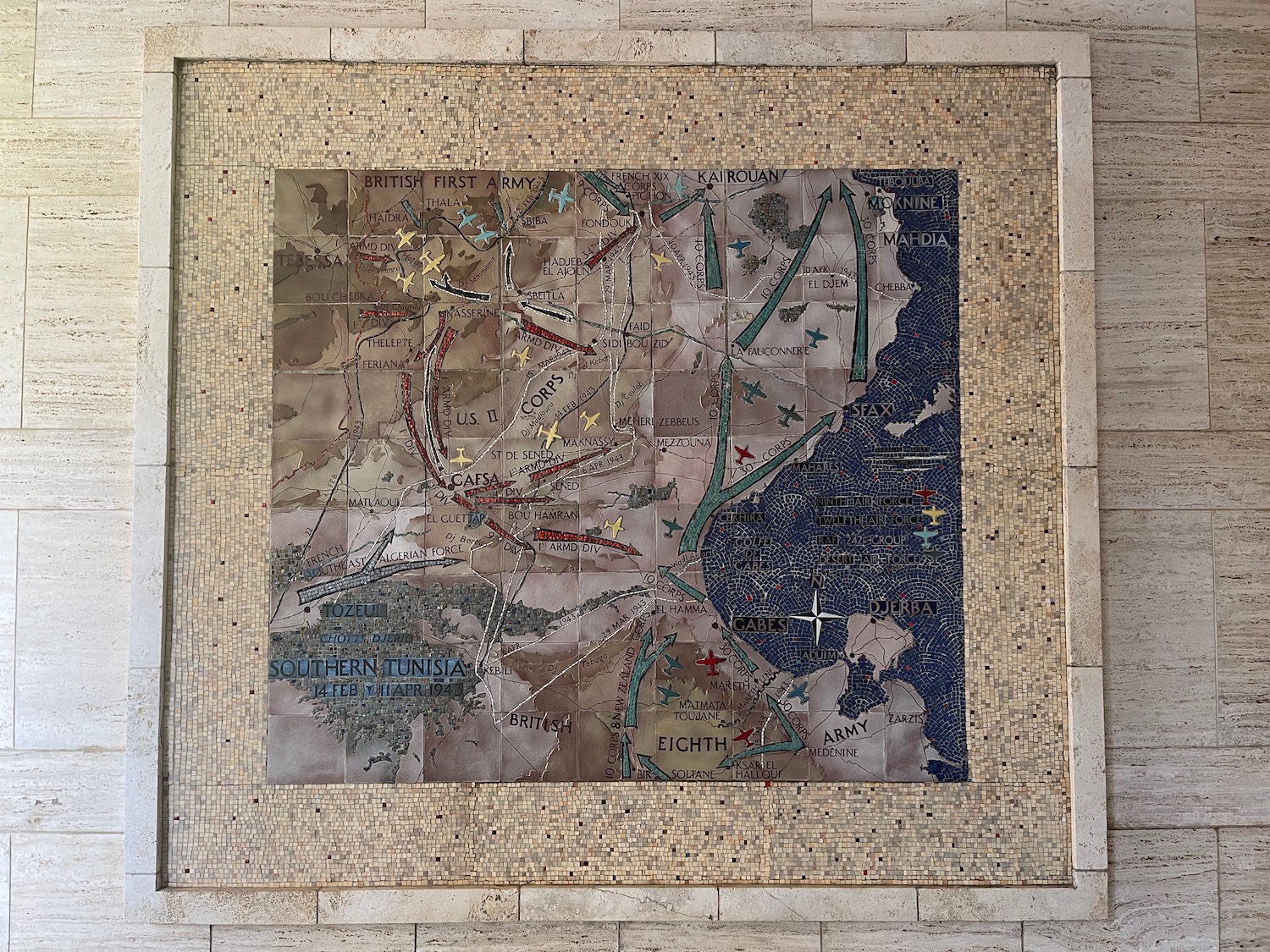 a map on a wall