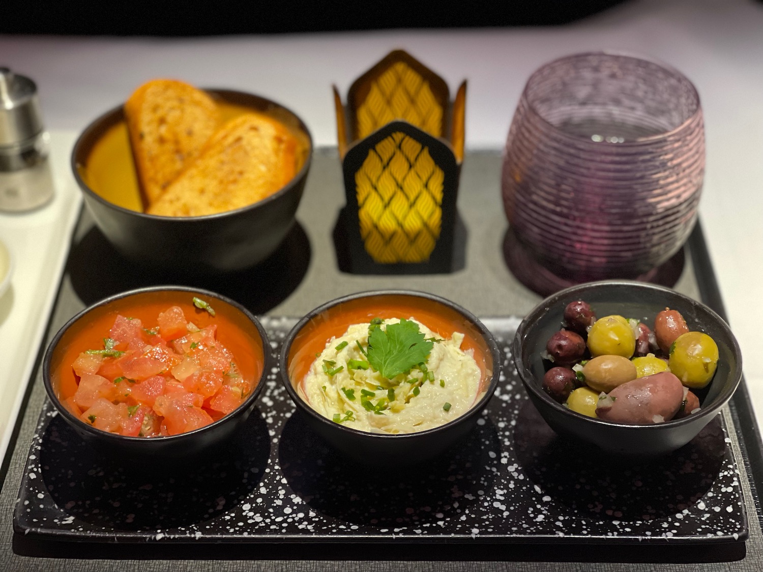 a tray of food on a table