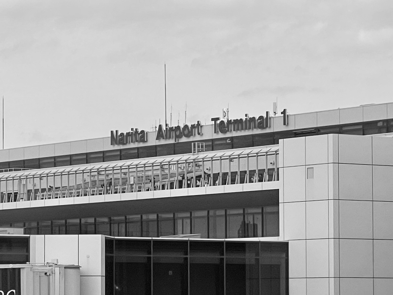 a building with a sign on top