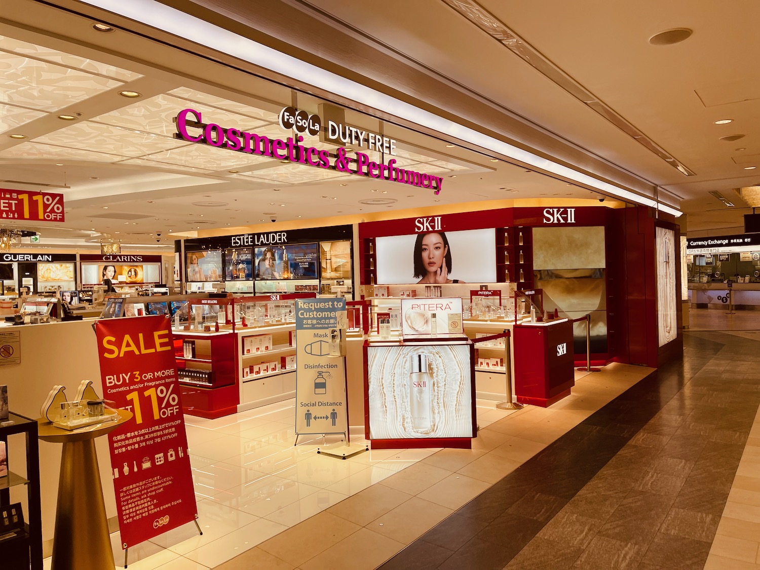 a store with signs and signs