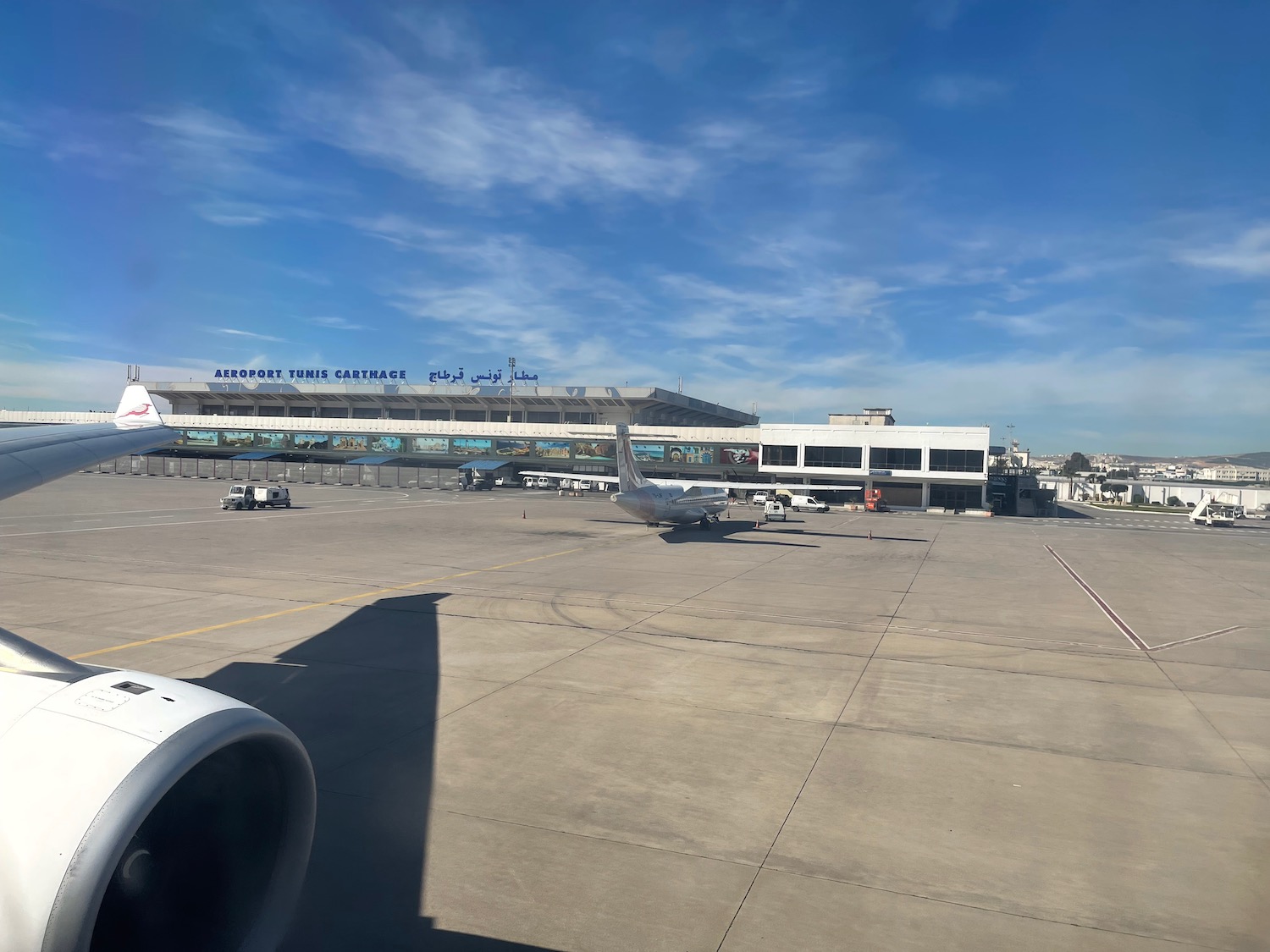 an airplane on the runway