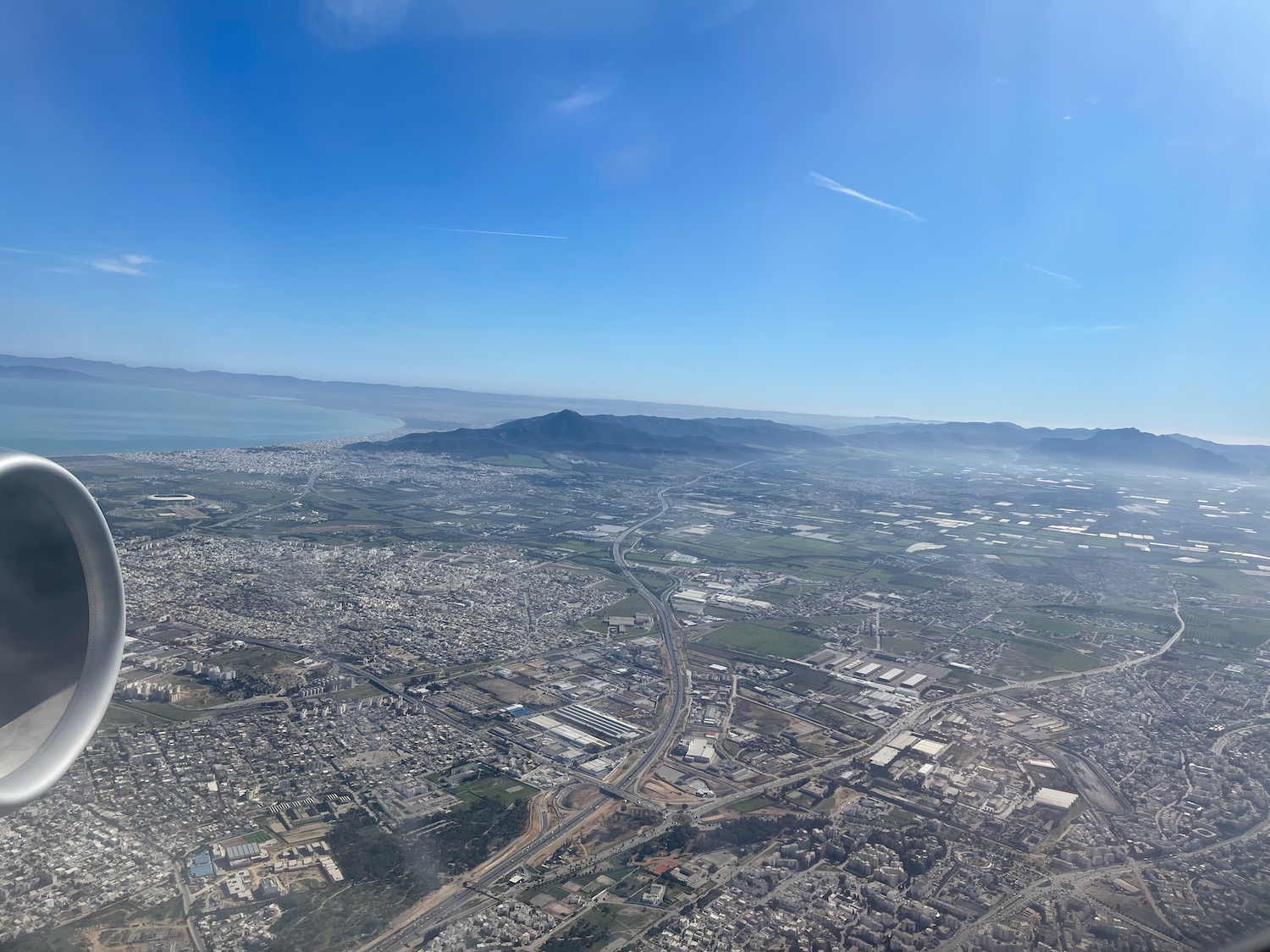 an aerial view of a city