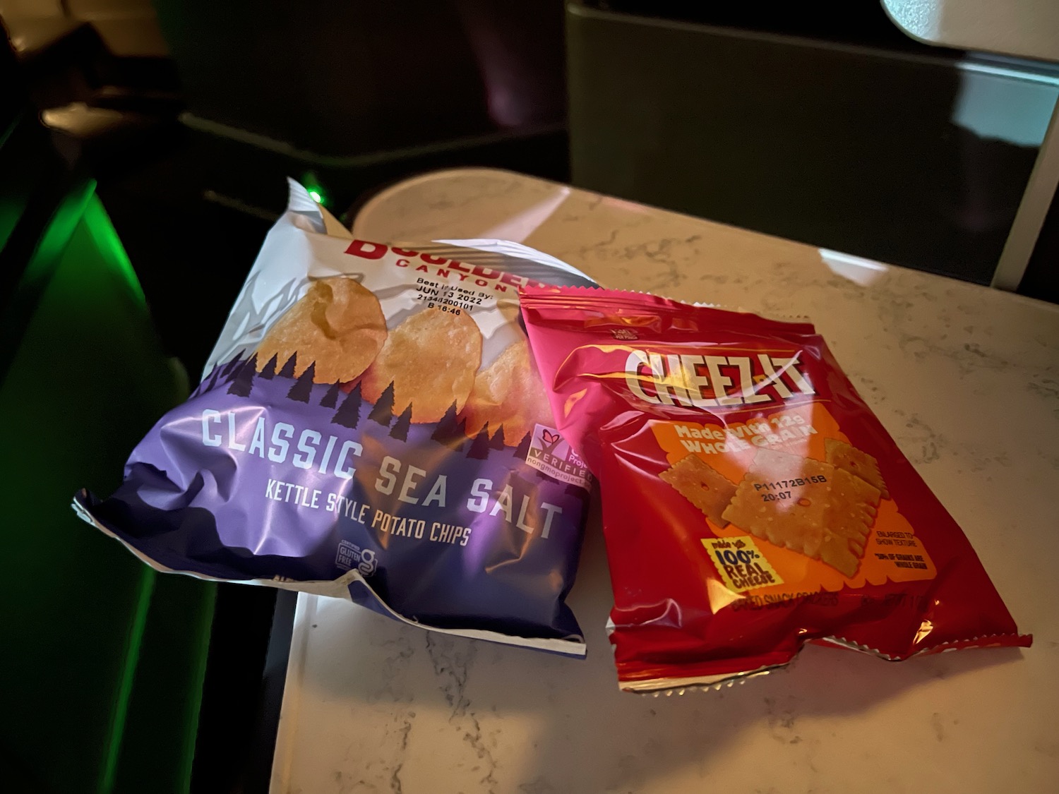 a bag of chips on a table