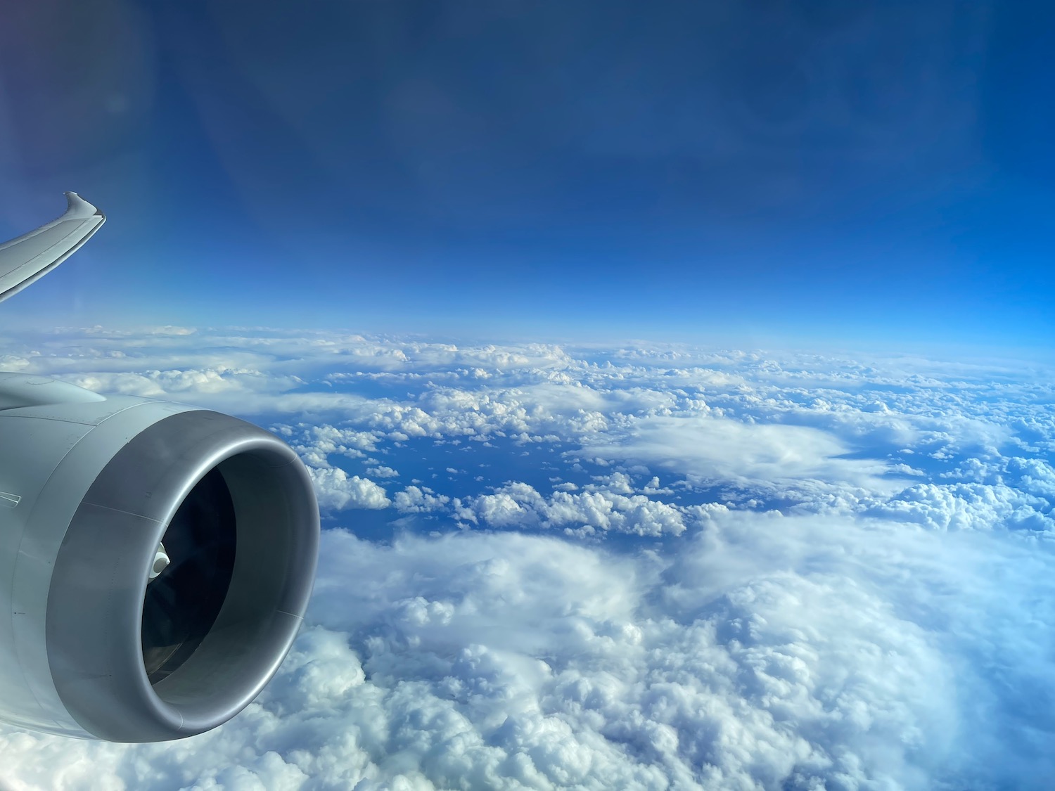 a view of clouds from an airplane