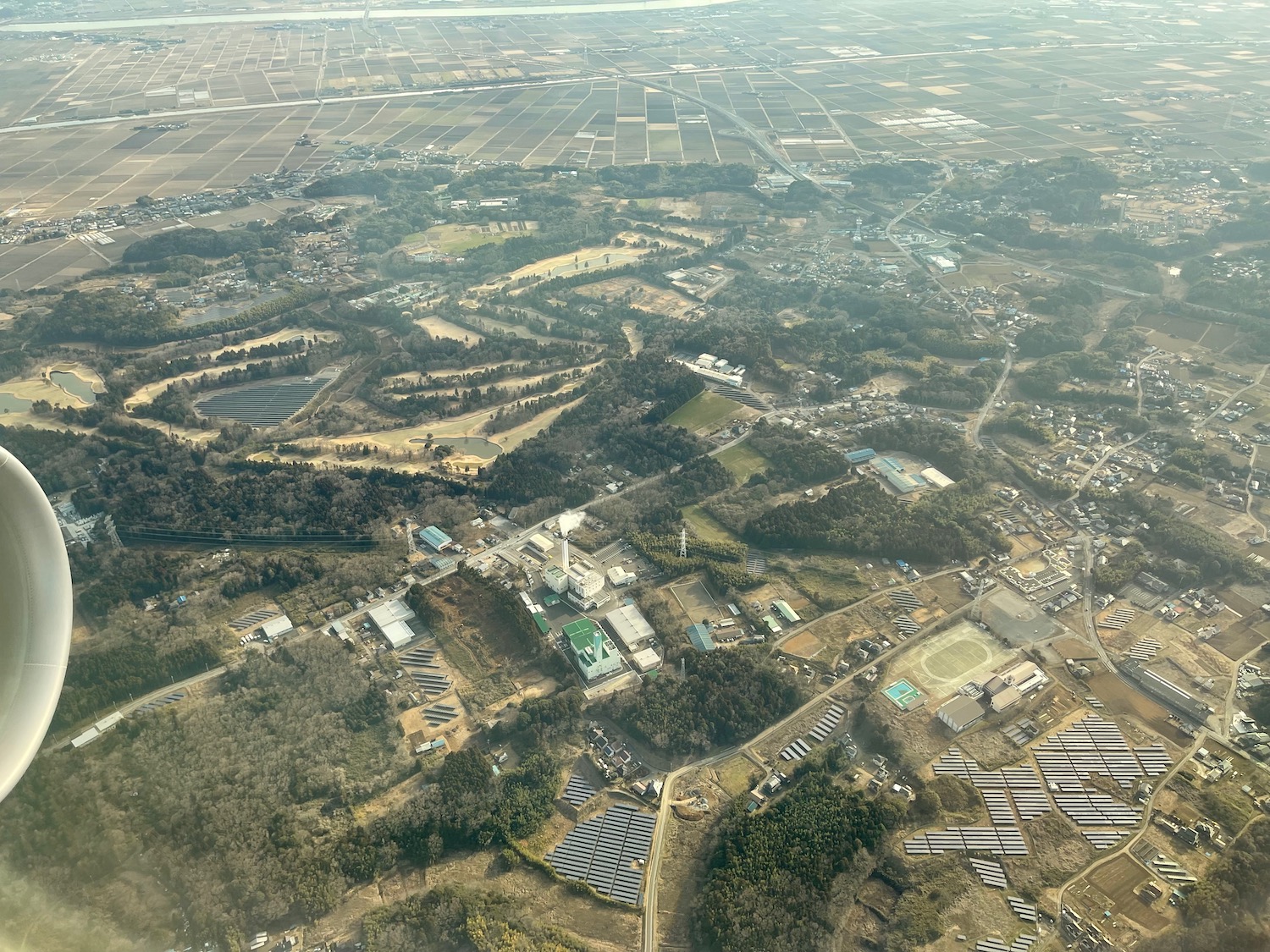 an aerial view of a city