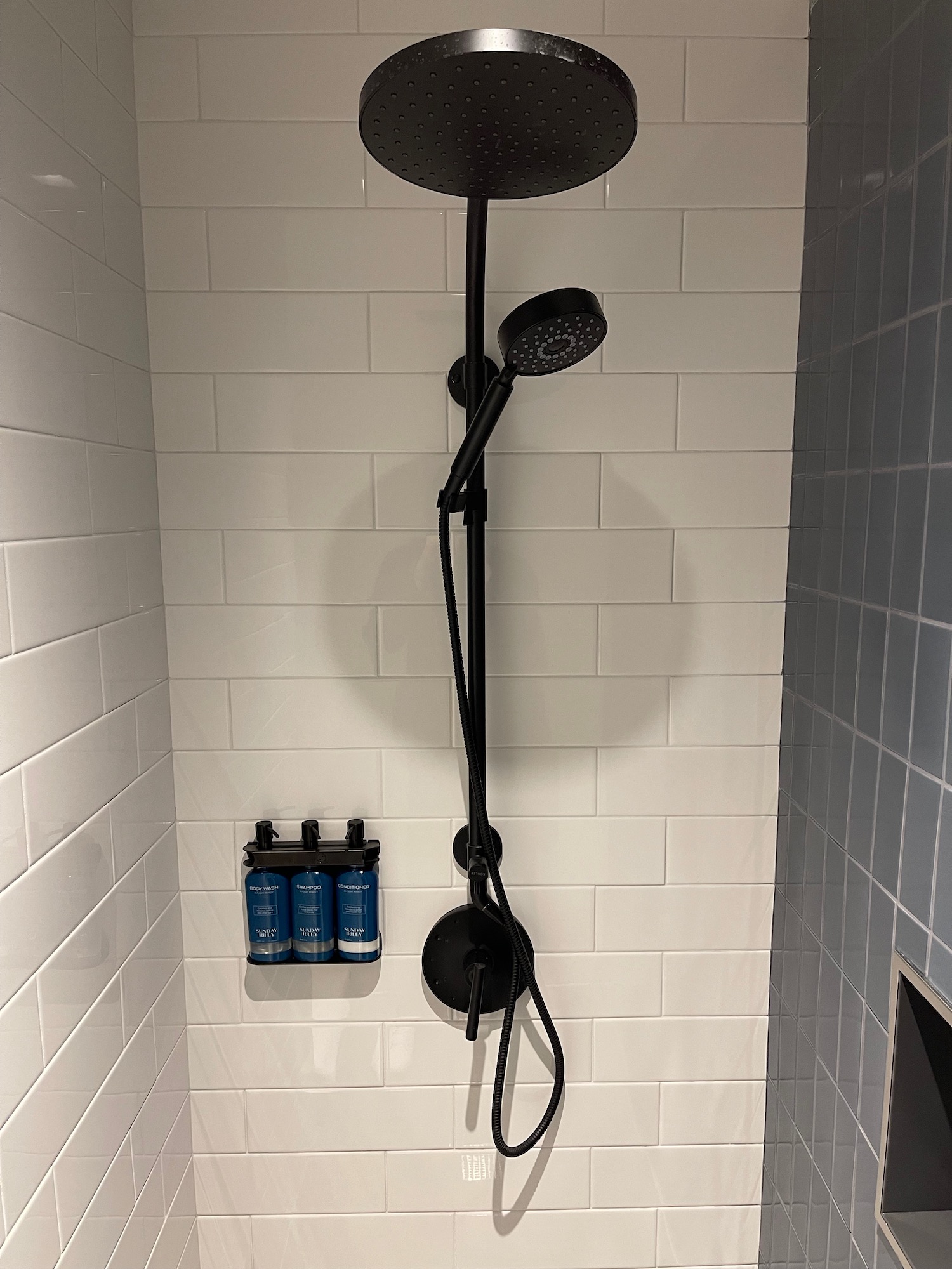 a shower head with a shower head and a shower head