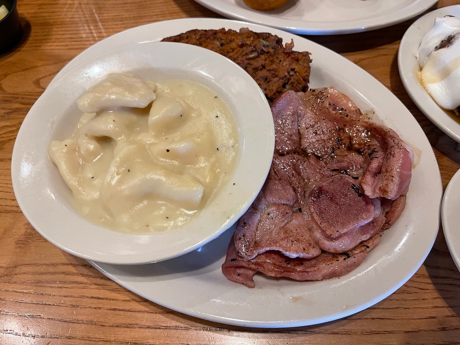 a plate of food on a table