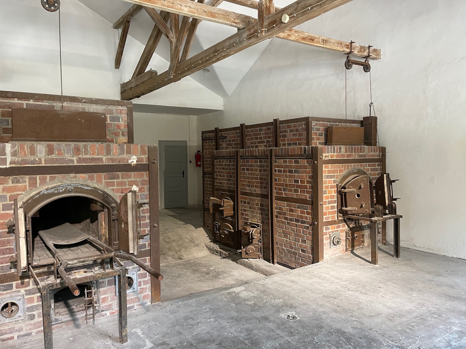 a brick ovens in a building