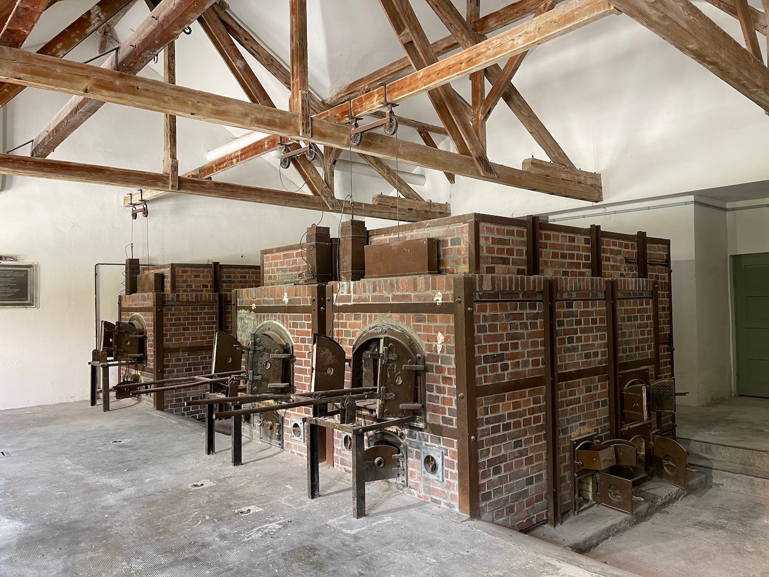 a brick ovens in a building