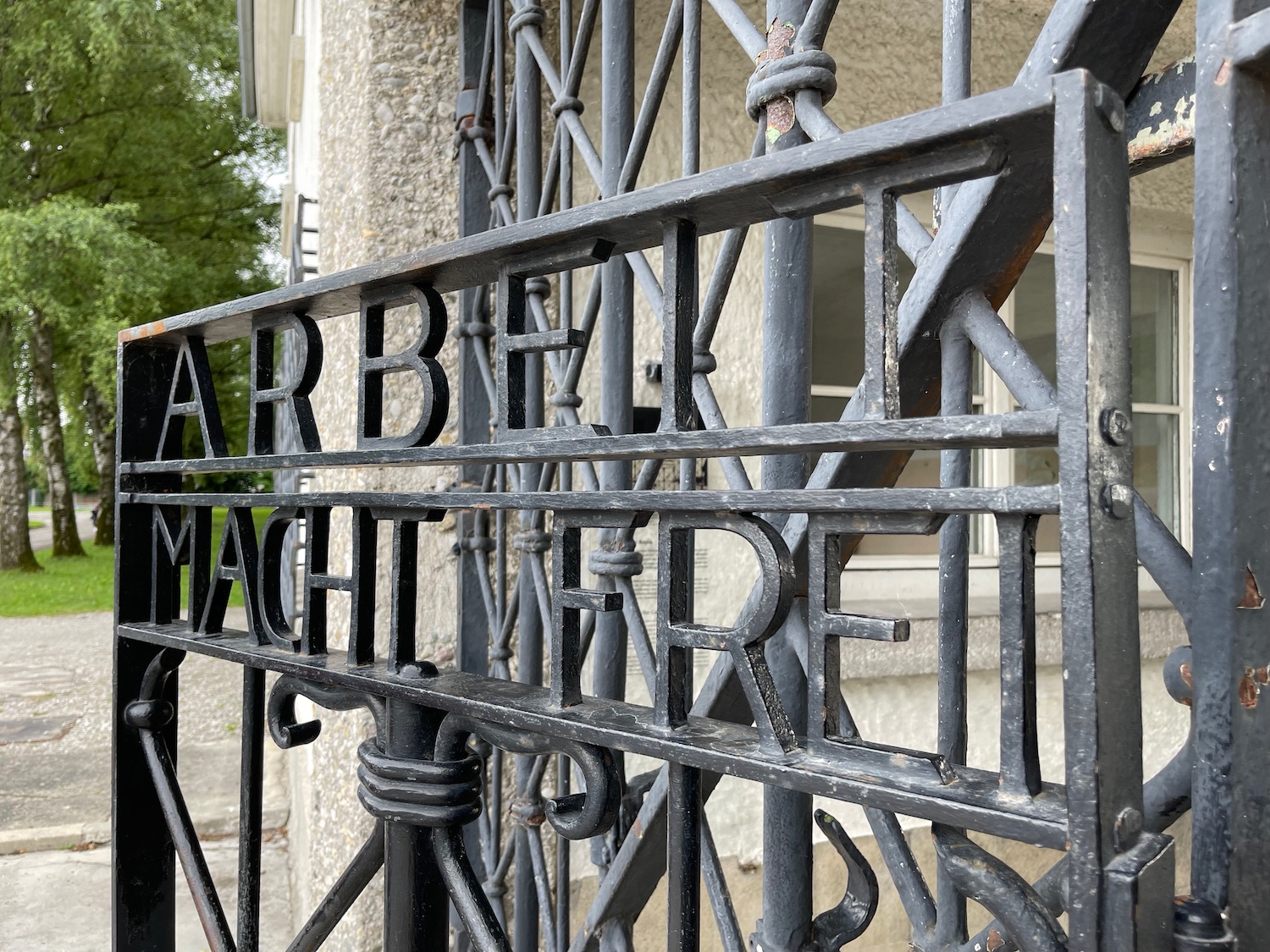 a close up of a gate