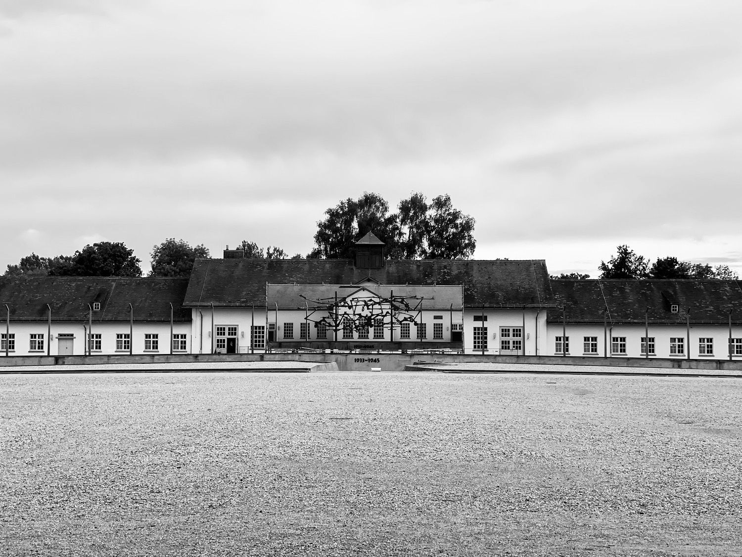 a large building with a large courtyard