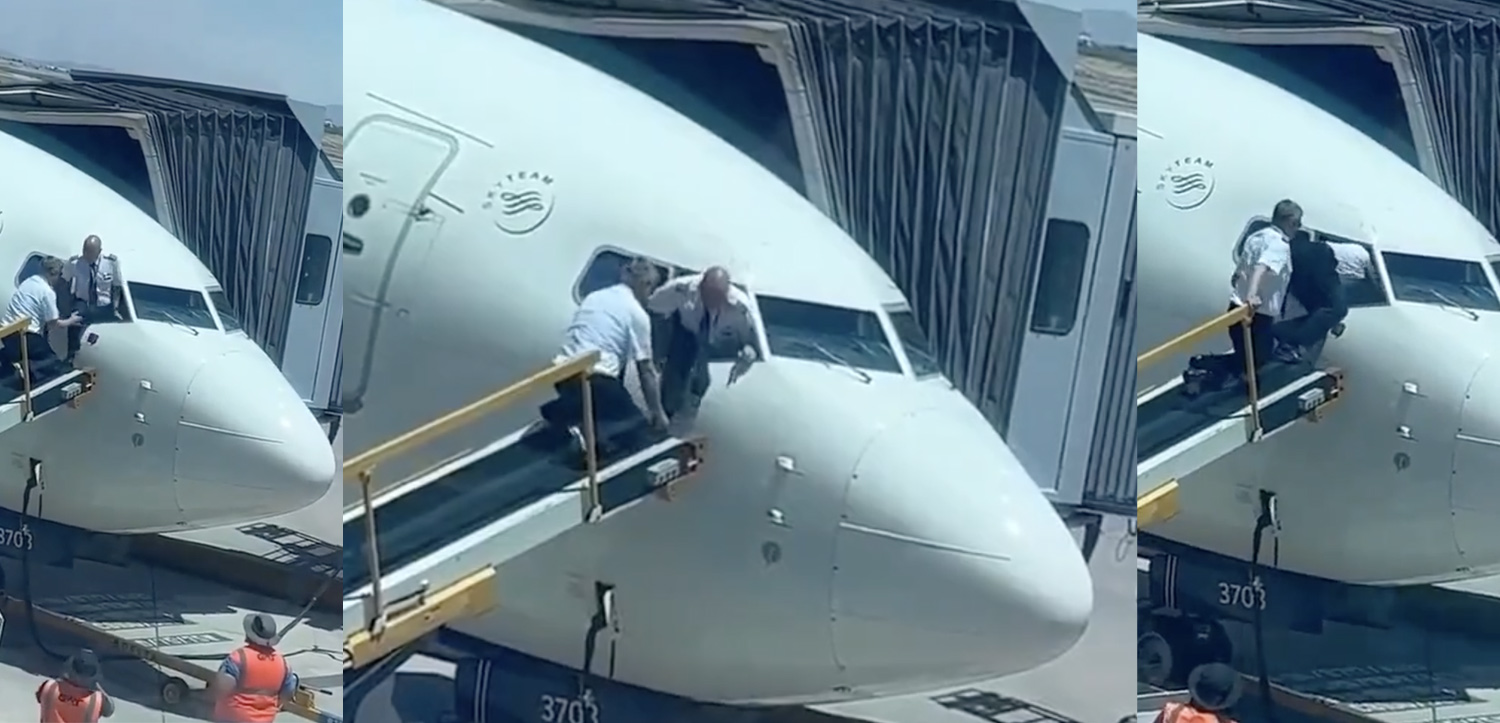Hilarious: Delta Air Lines Pilot Crawls Through Window Of Boeing 737 - Live  and Let's Fly