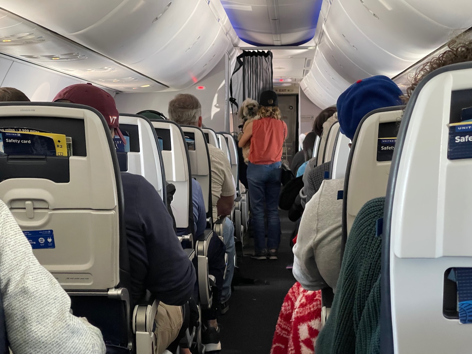 a group of people on an airplane