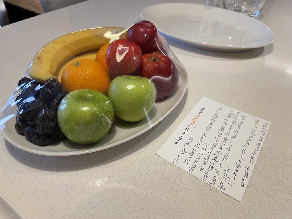 Hyatt Place Dubai Wasl welcome amenity