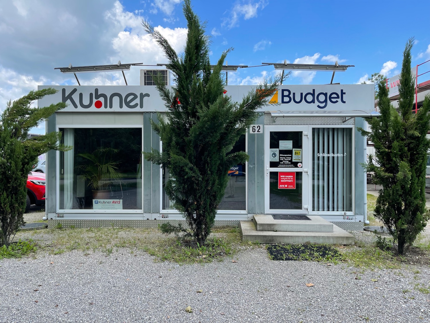 a building with a tree in front of it