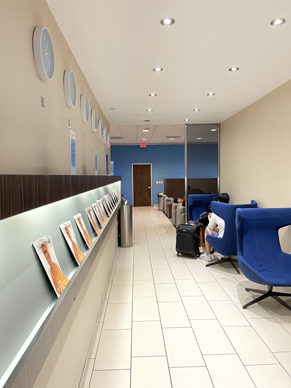 KLM Crown Lounge Houston hallway