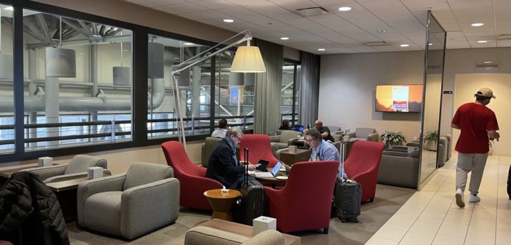 KLM Crown Lounge Houston seating