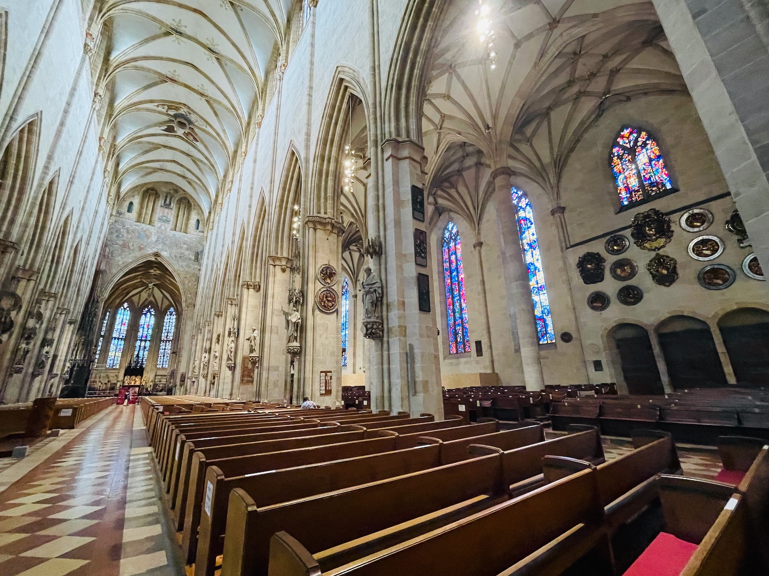 a church with many pews