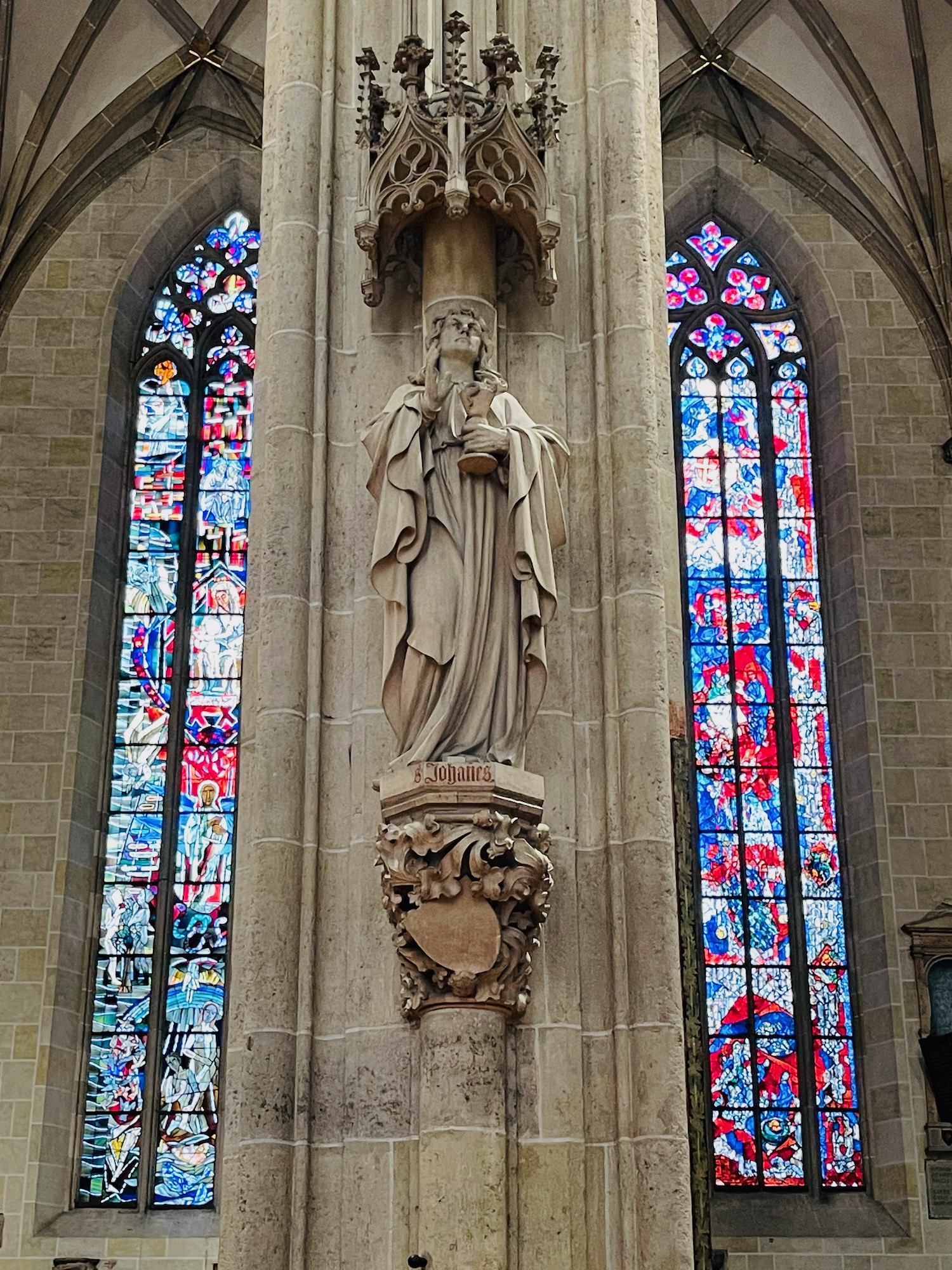 a statue in a church