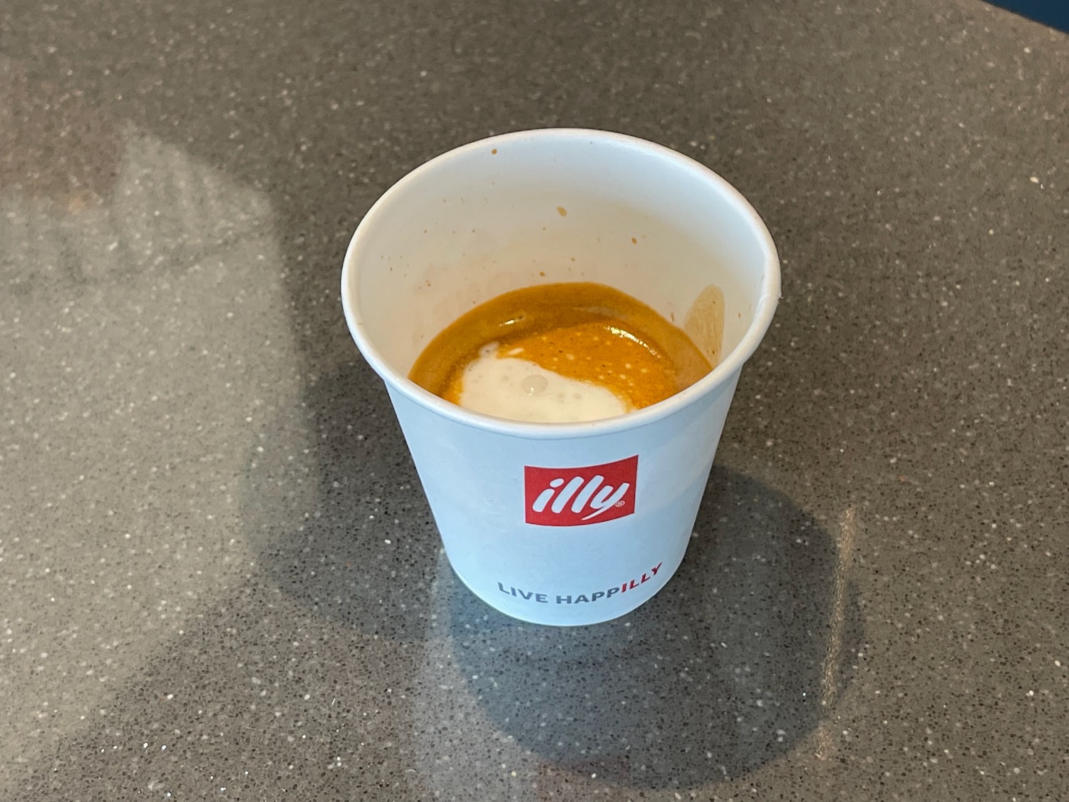 a cup of coffee on a counter