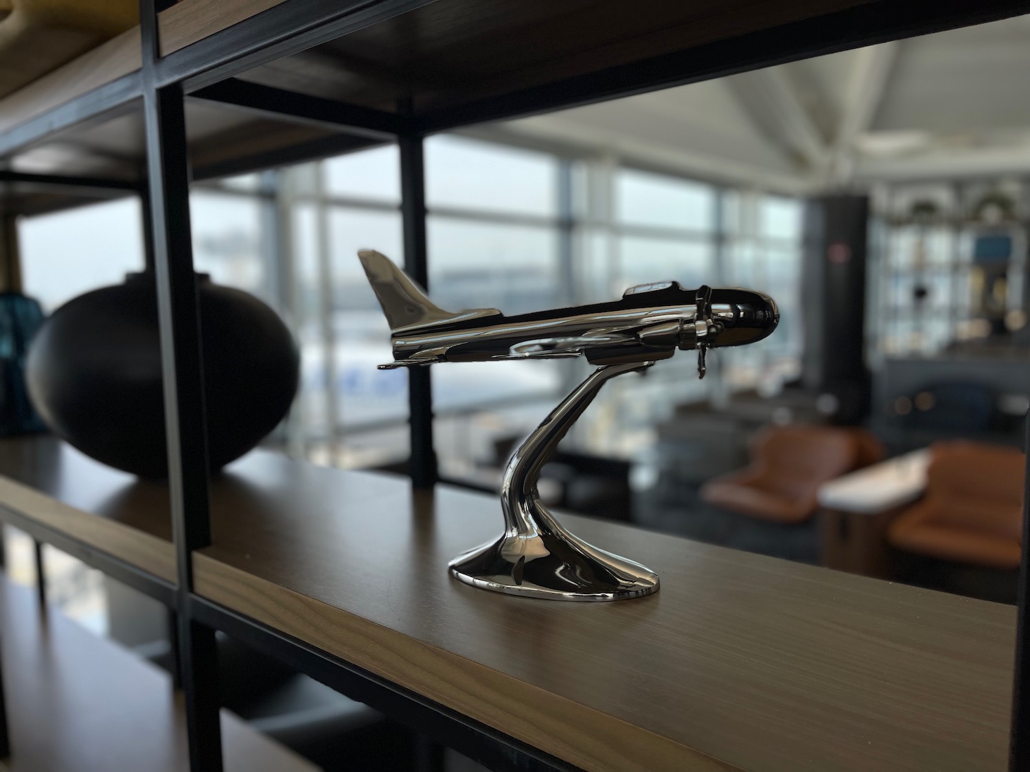 a model airplane on a shelf