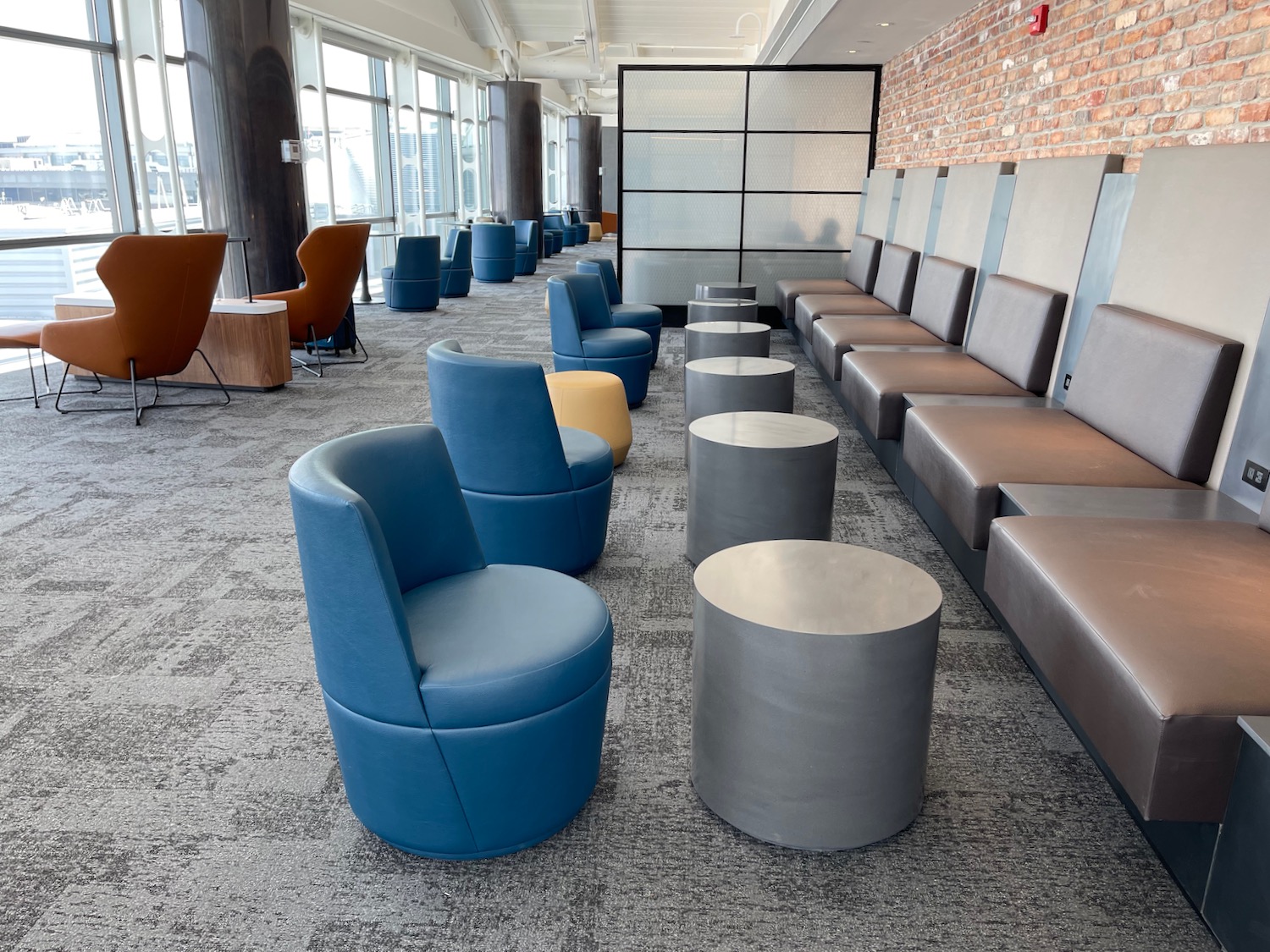 a group of chairs in a room