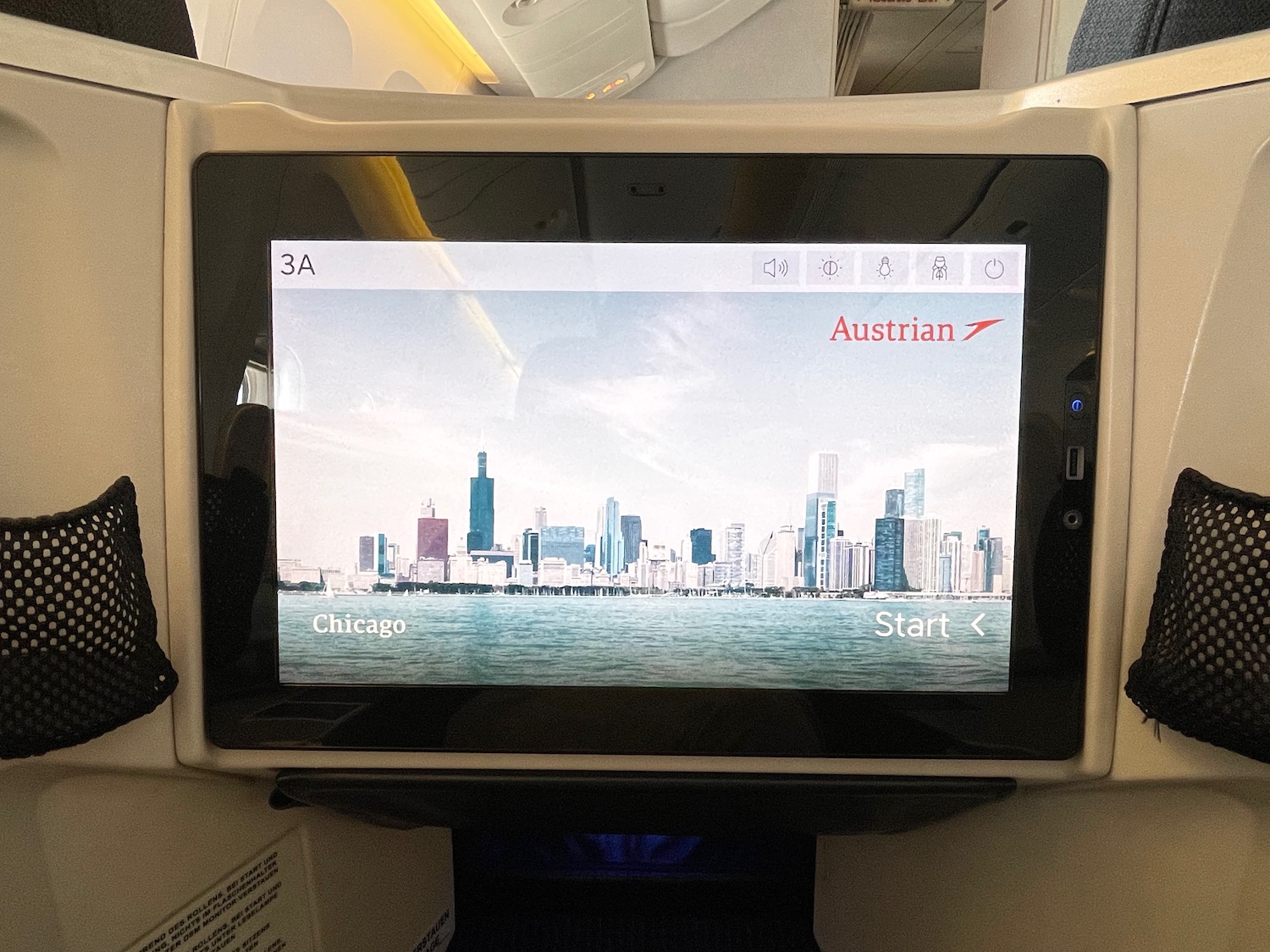 a screen on a plane