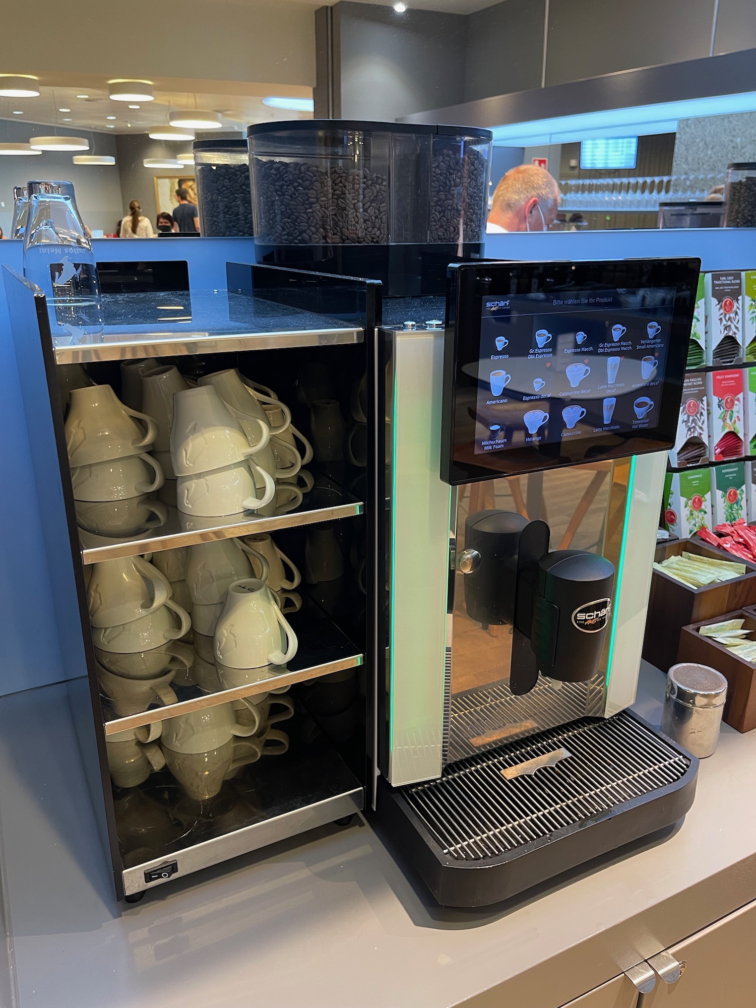 a coffee machine with a display and a display