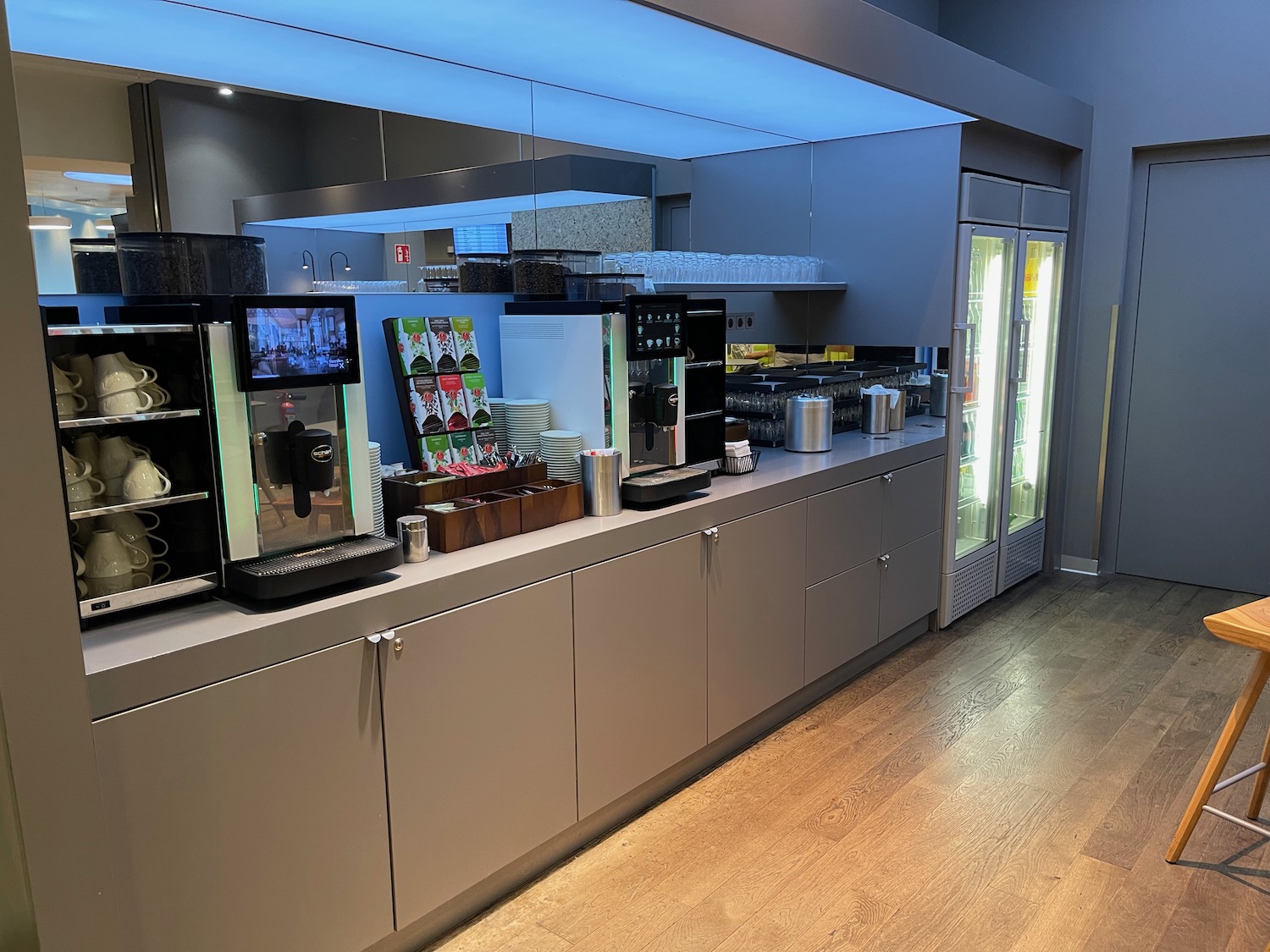 a coffee machine and other equipment in a room