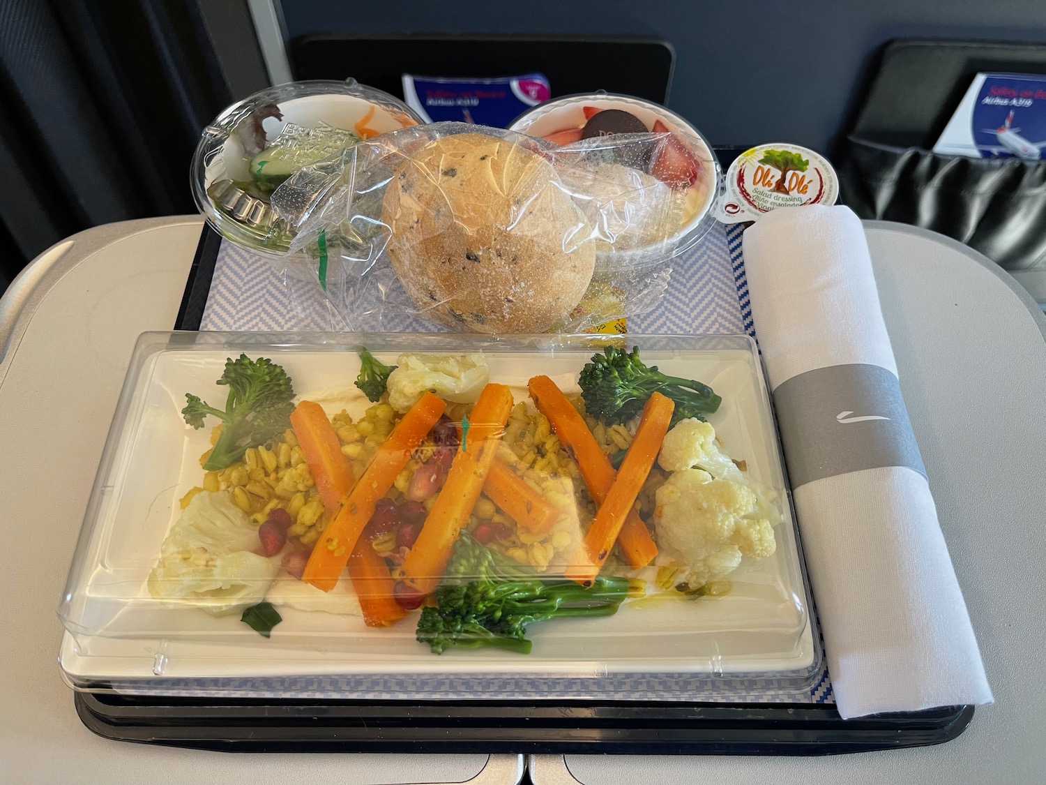 a tray of food on a table