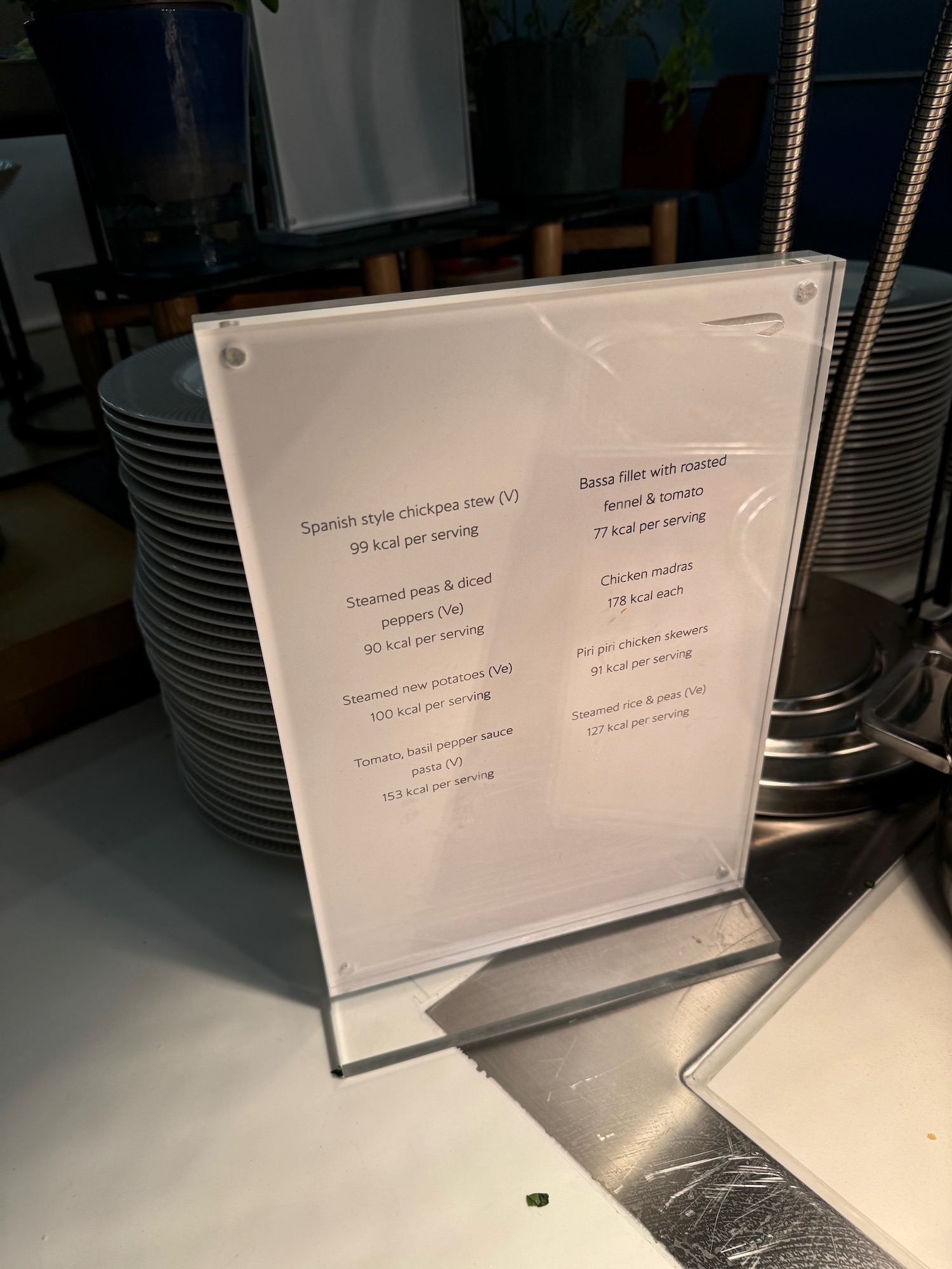 a menu on a table