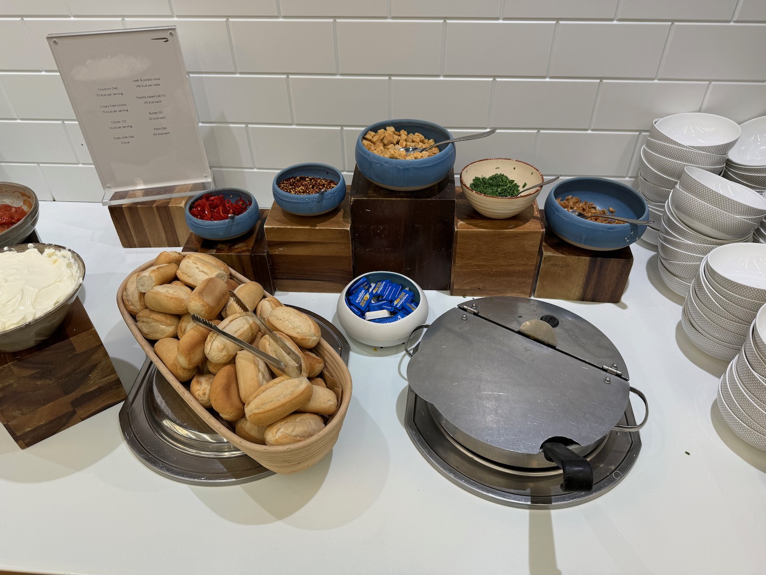 a table with food on it