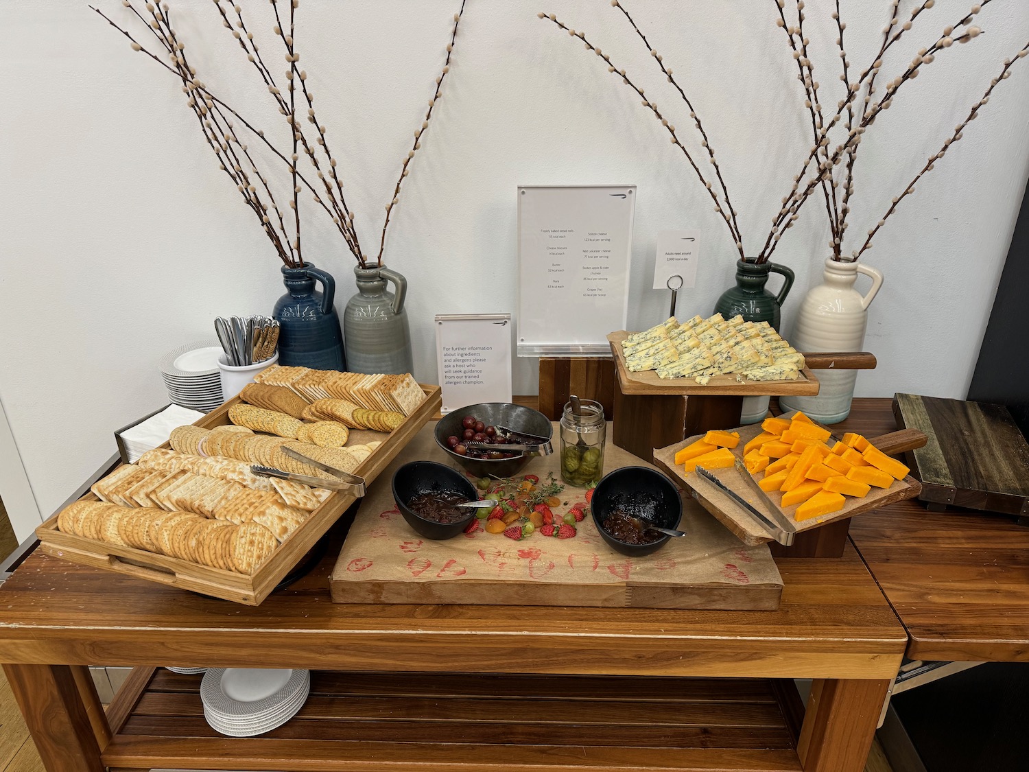 a table with food on it