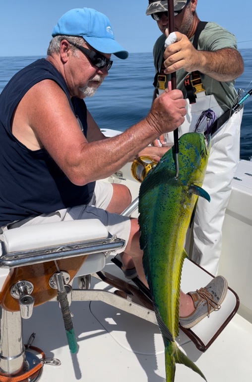 Deep sea fishing little shell mahi mahi