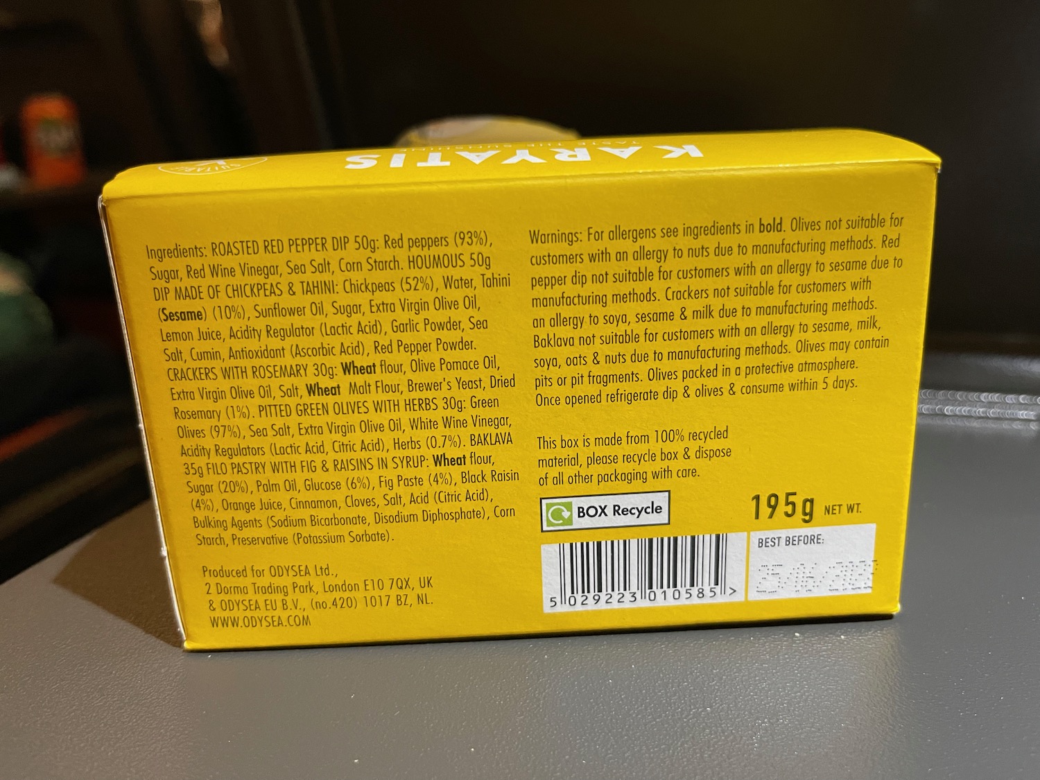 a yellow box with black text on it