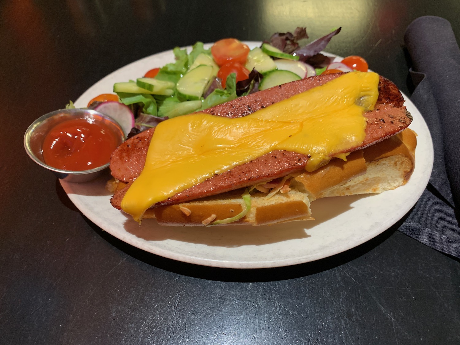 a plate of food on a table