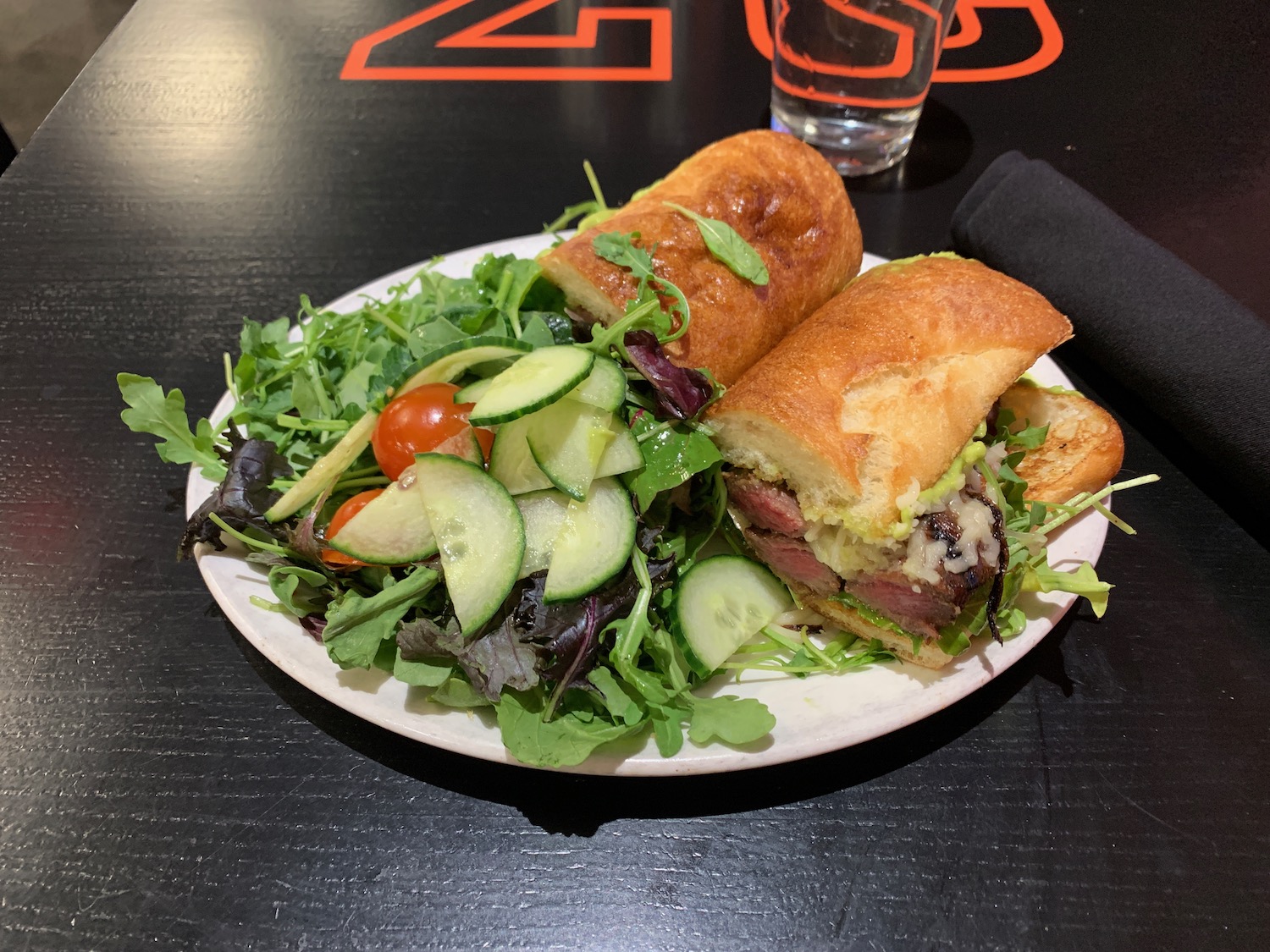 a plate of food on a table