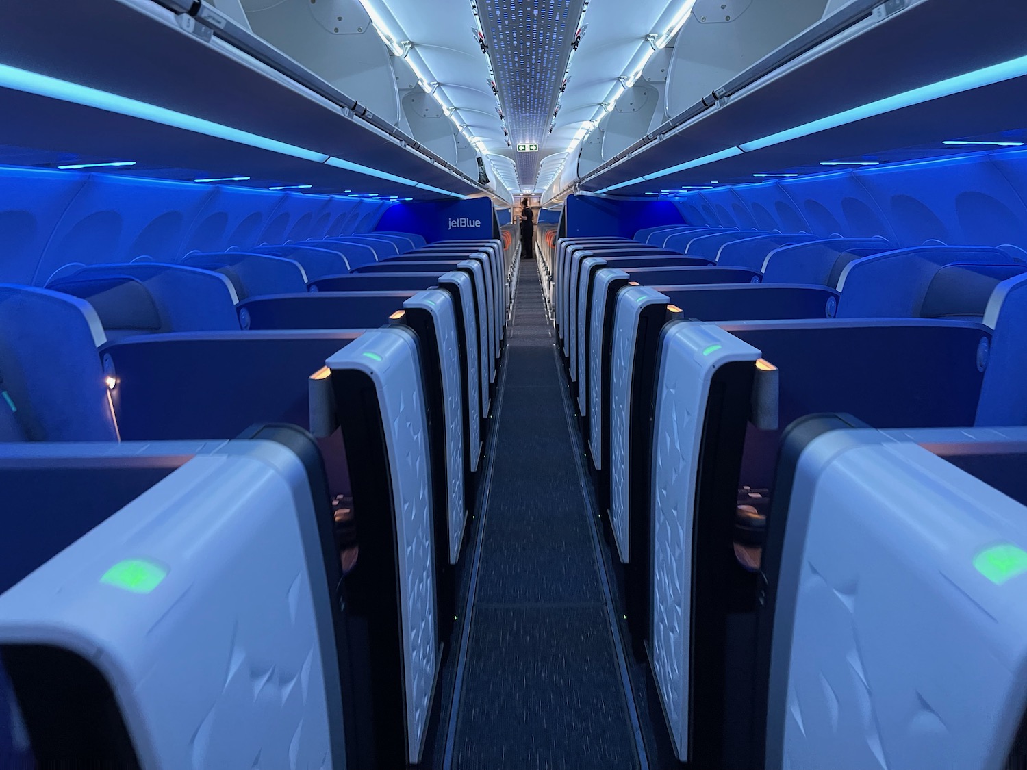 an airplane with rows of seats