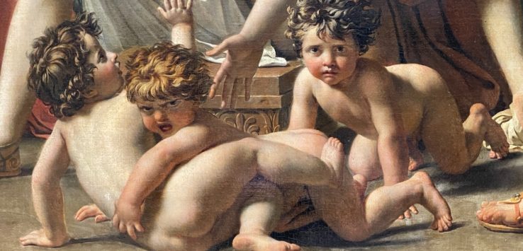 a painting of a group of naked children