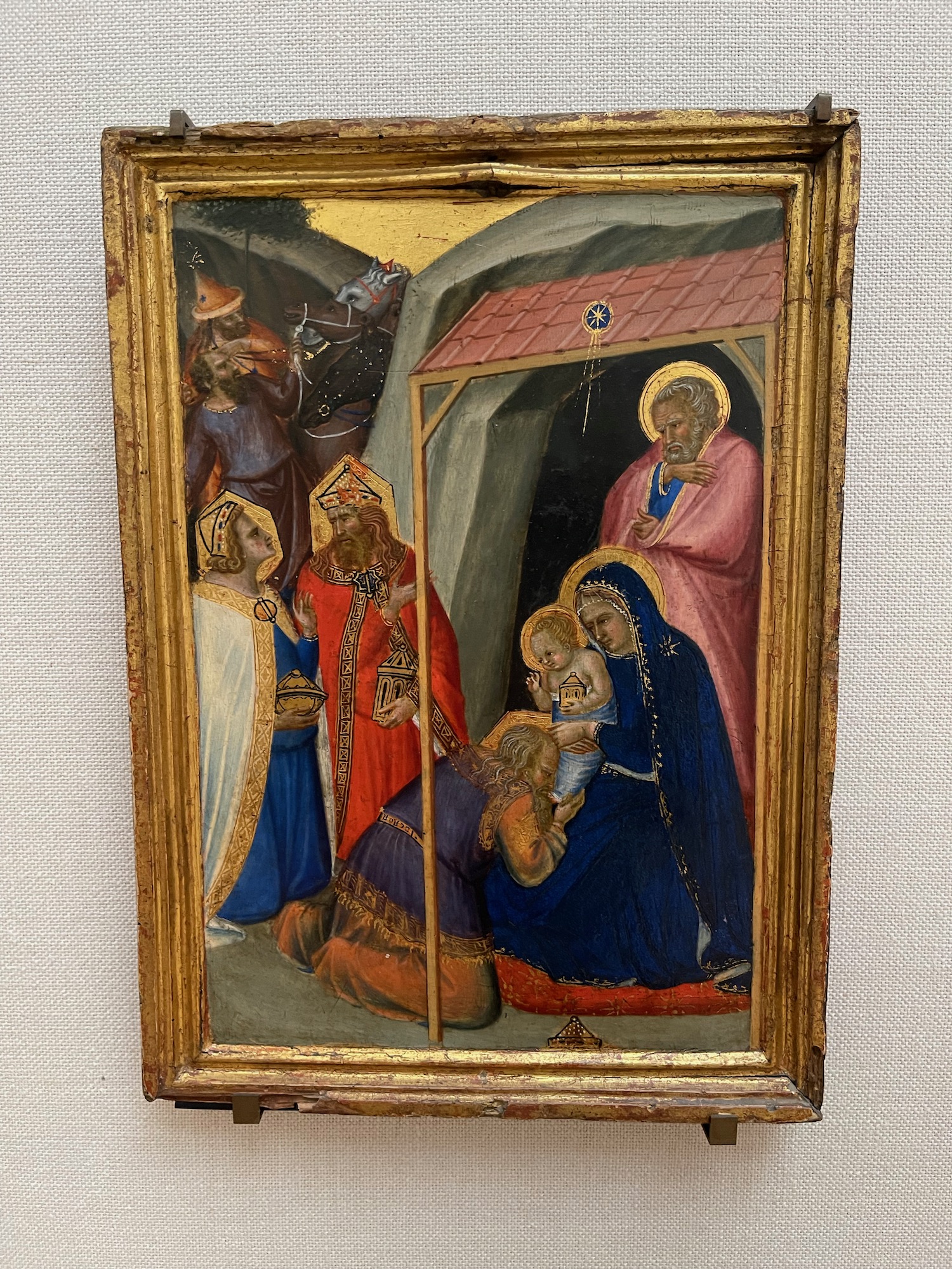 a painting of a manger