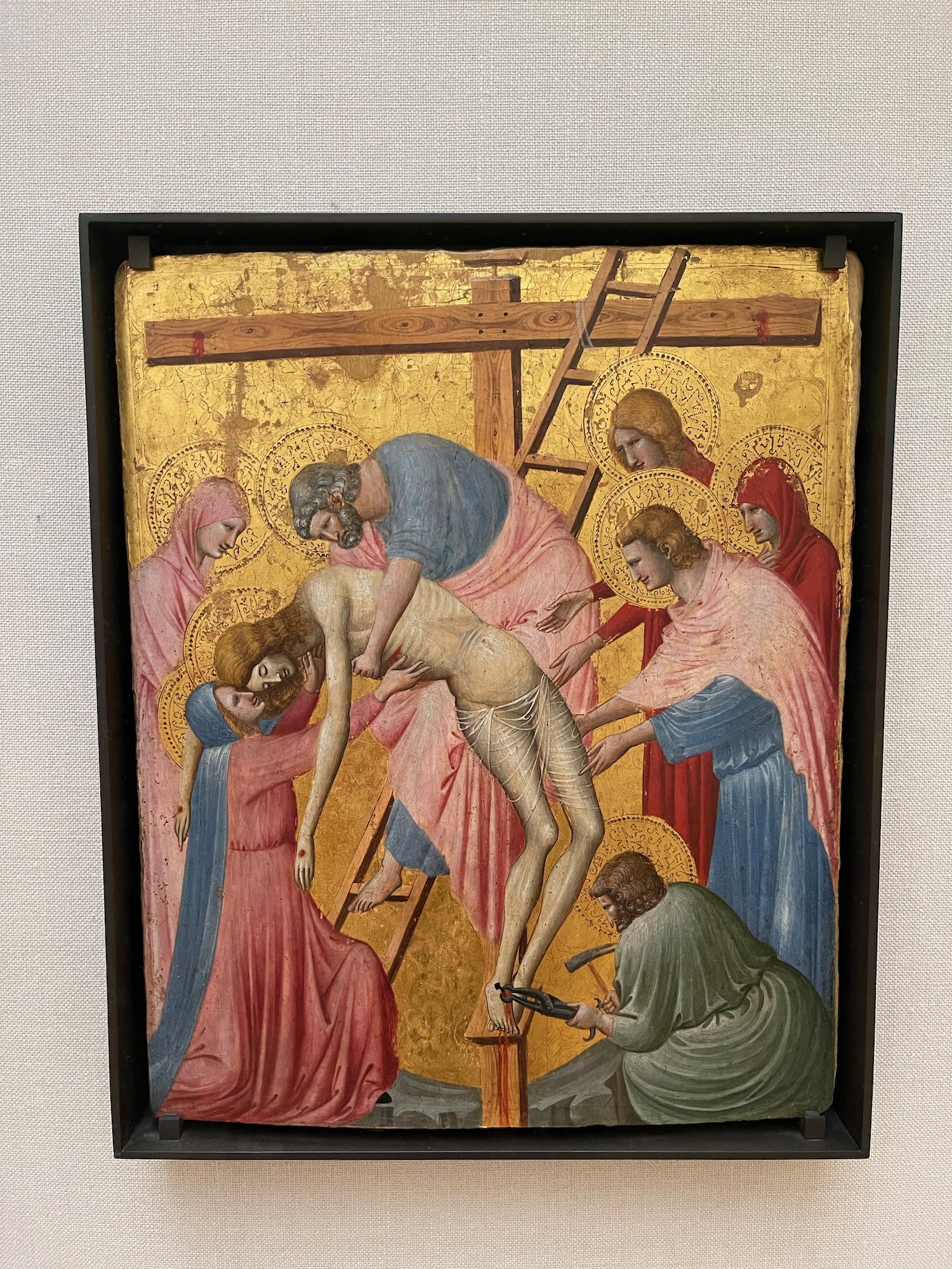 a painting of a crucifixion