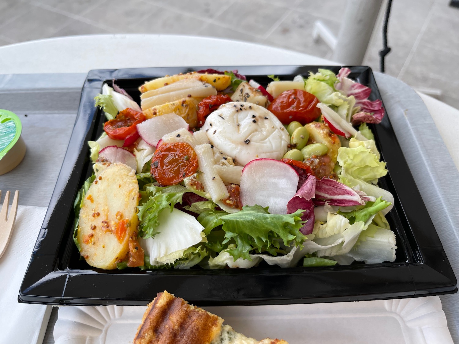 a salad on a plate