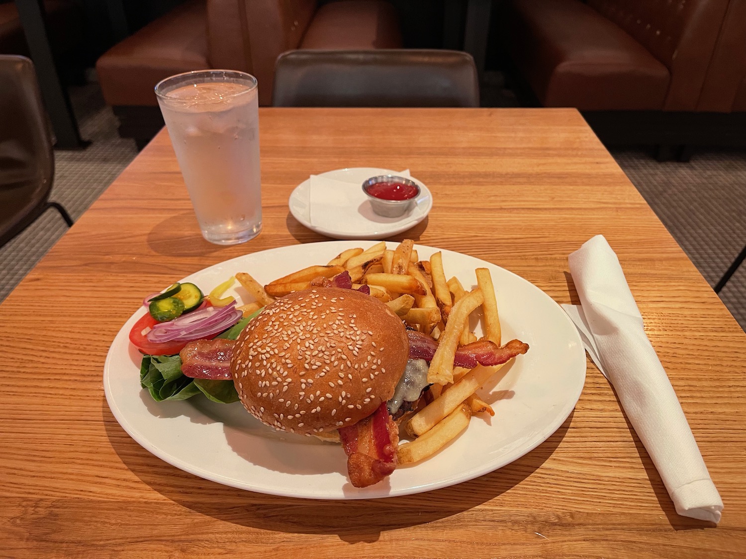 a plate of food on a table