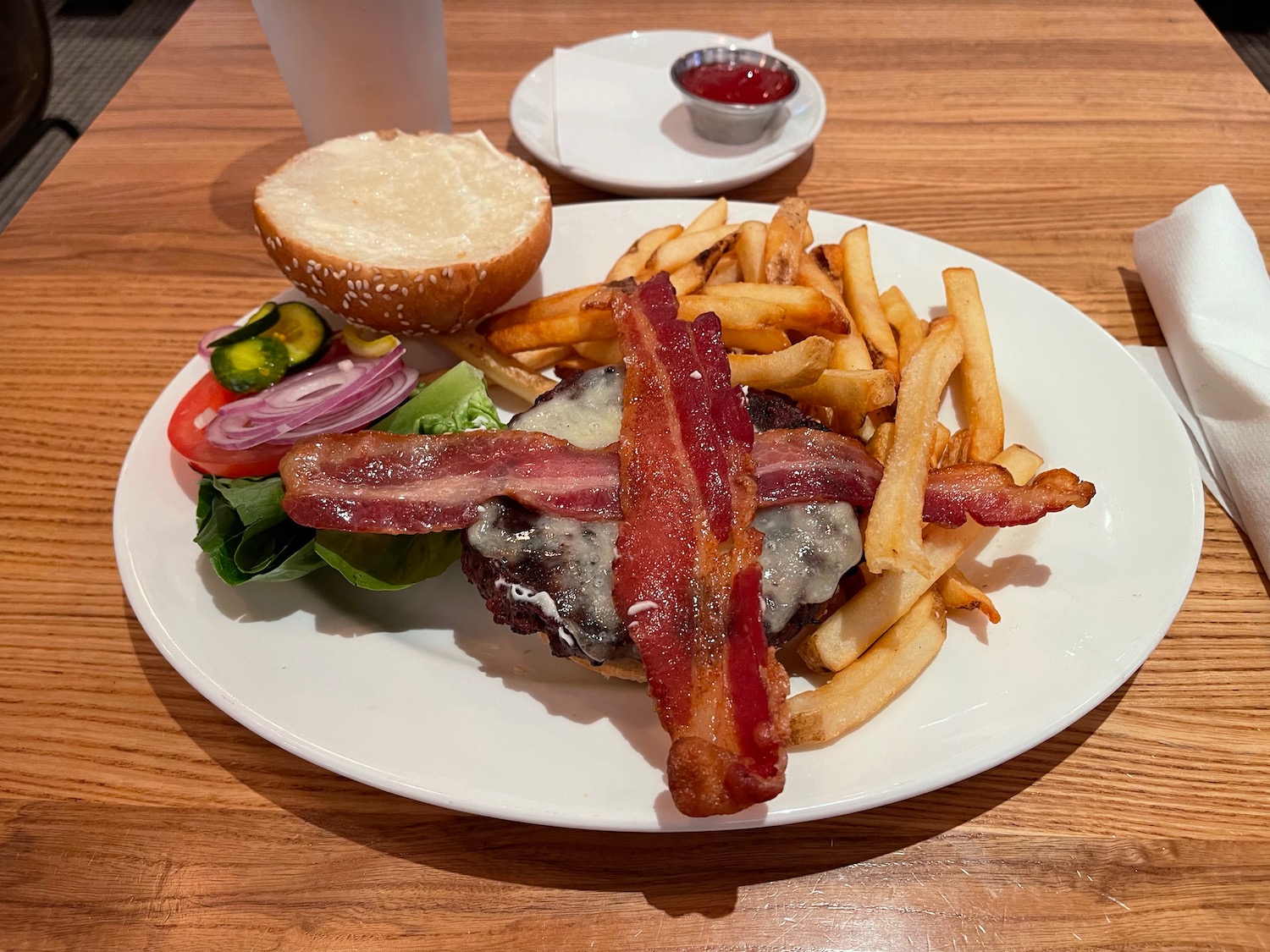 a plate of food on a table