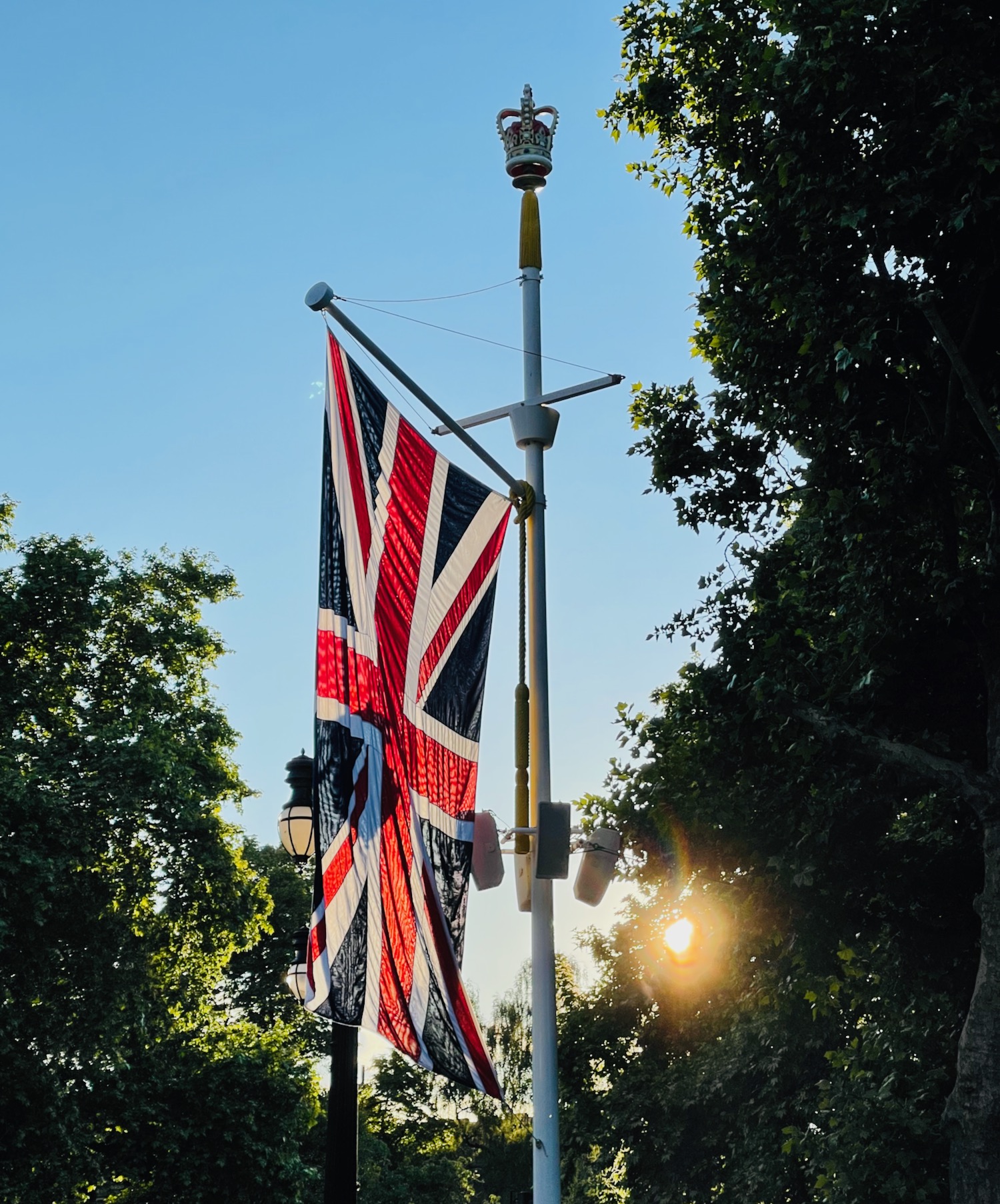 a flag on a pole