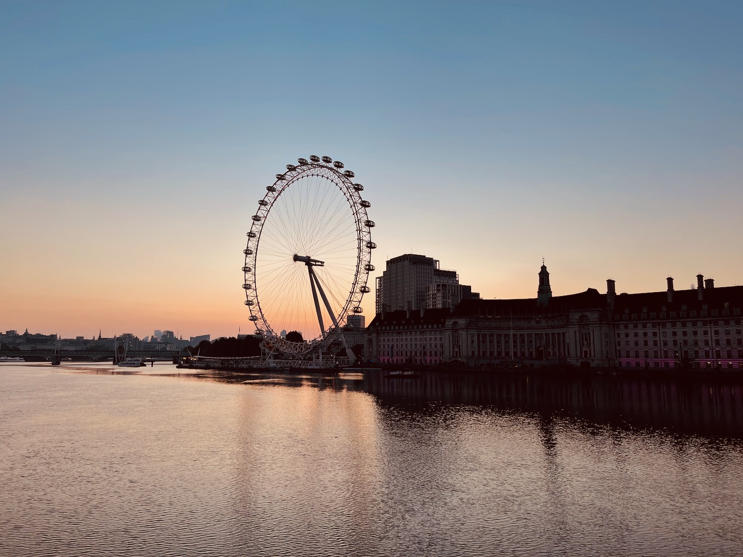 a ferris wheel next to a body of water