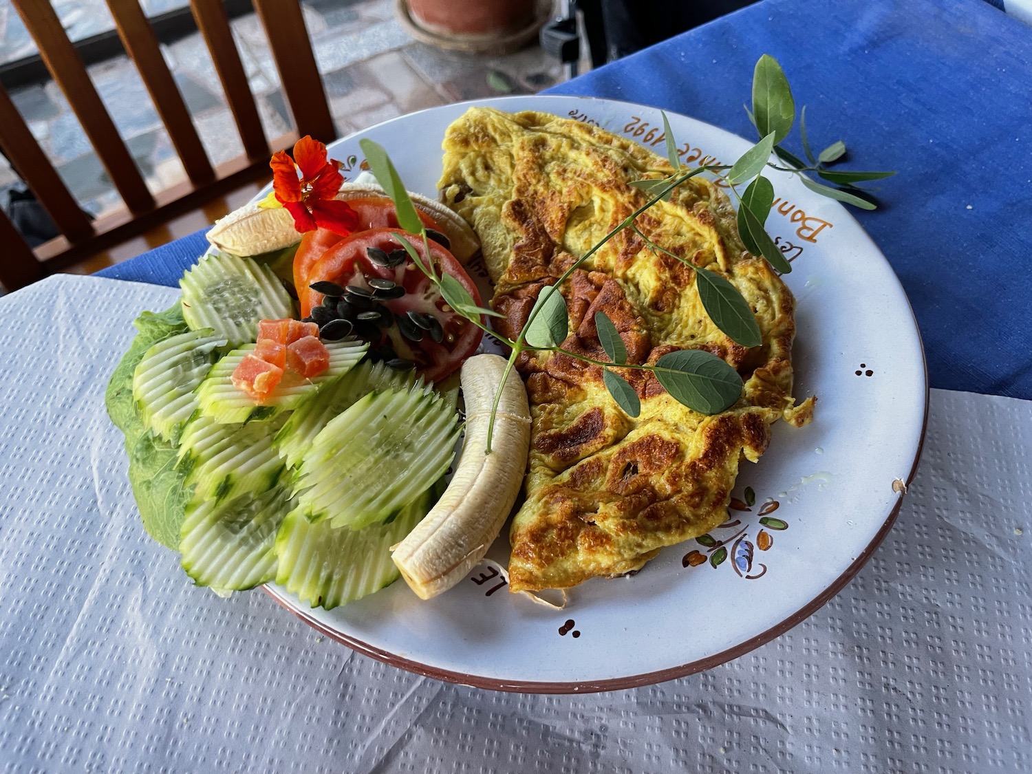 a plate of food on a table